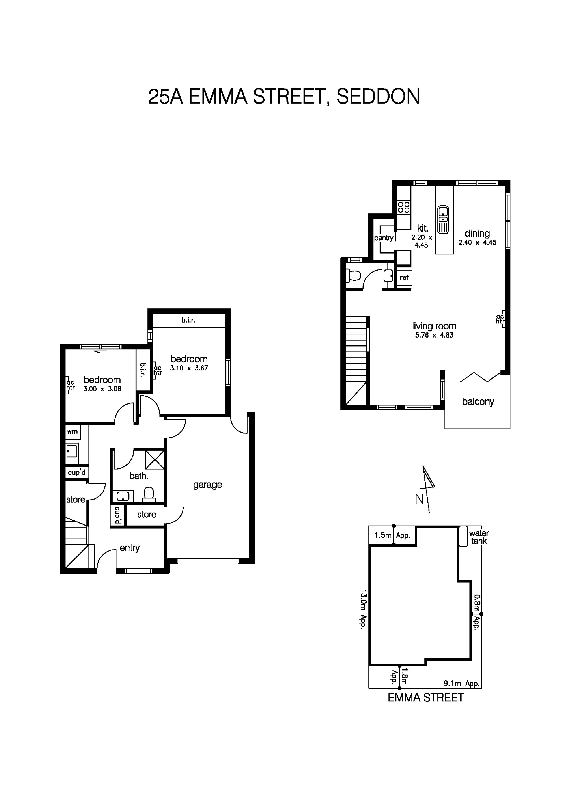 25A Emma Street, SEDDON VIC 3011 - Floorplan