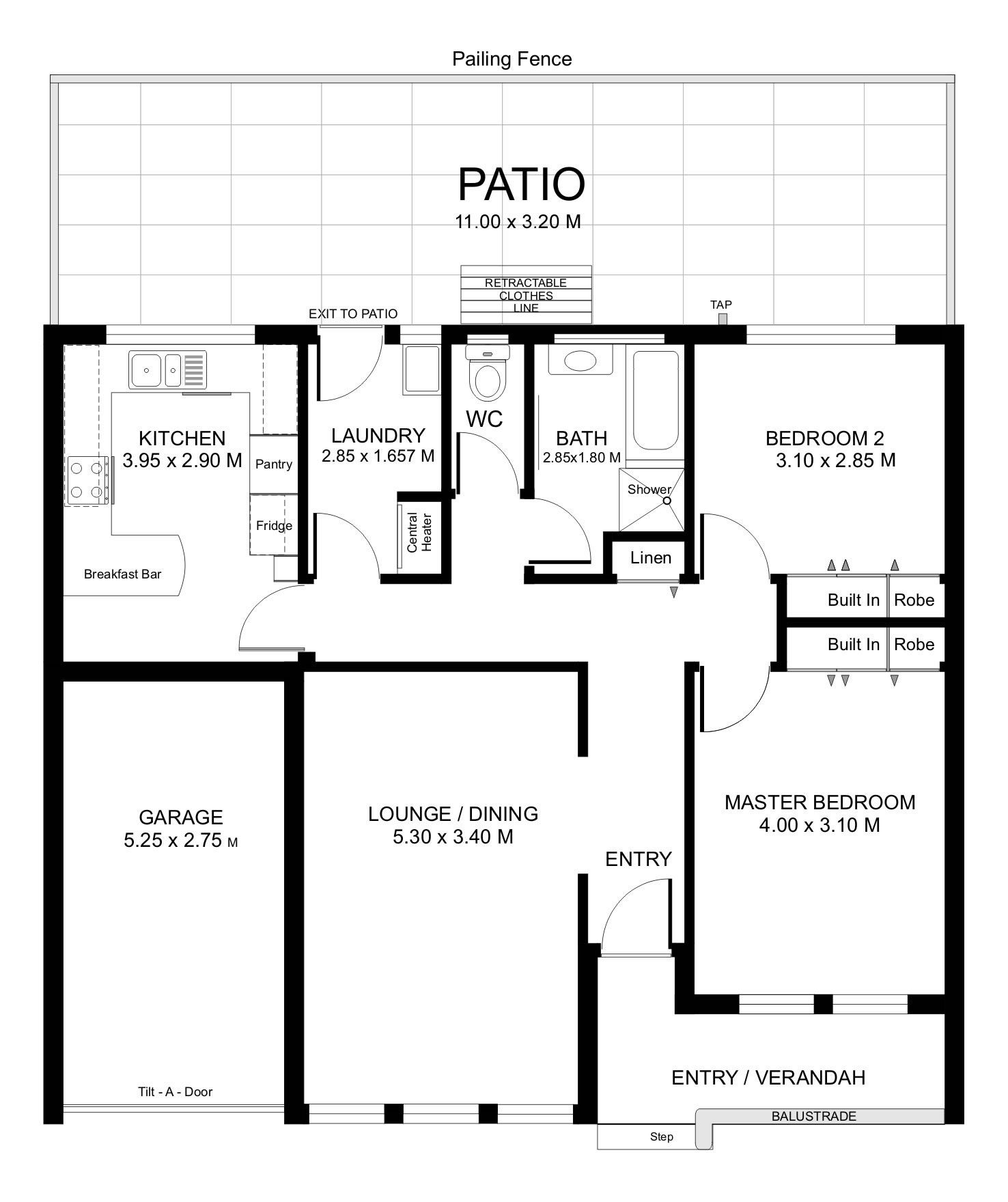 2/6 Amiens Street, Hampton VIC 3188 - Floorplan