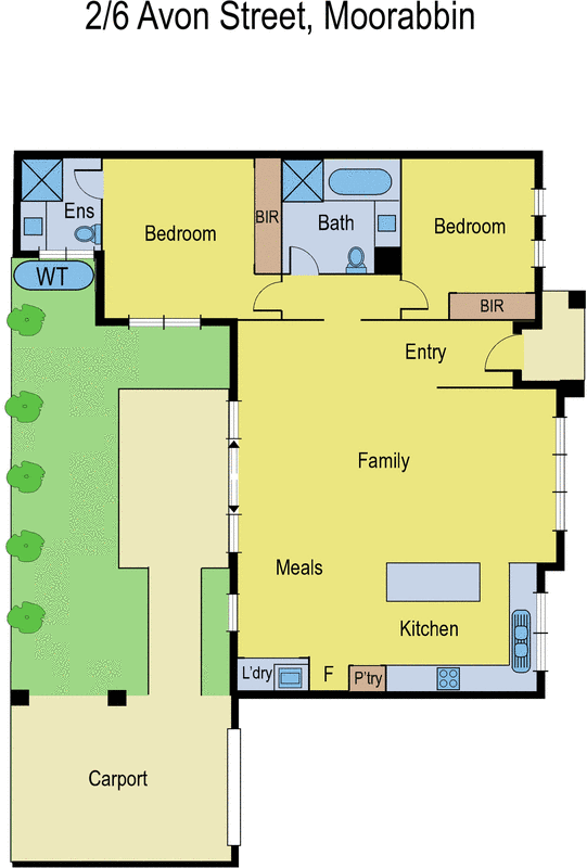 2/6 Avon Street, Moorabbin VIC 3189 - Floorplan