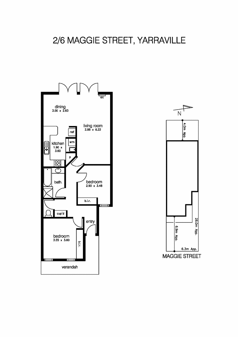 2/6 Maggie Street, YARRAVILLE VIC 3013 - Floorplan