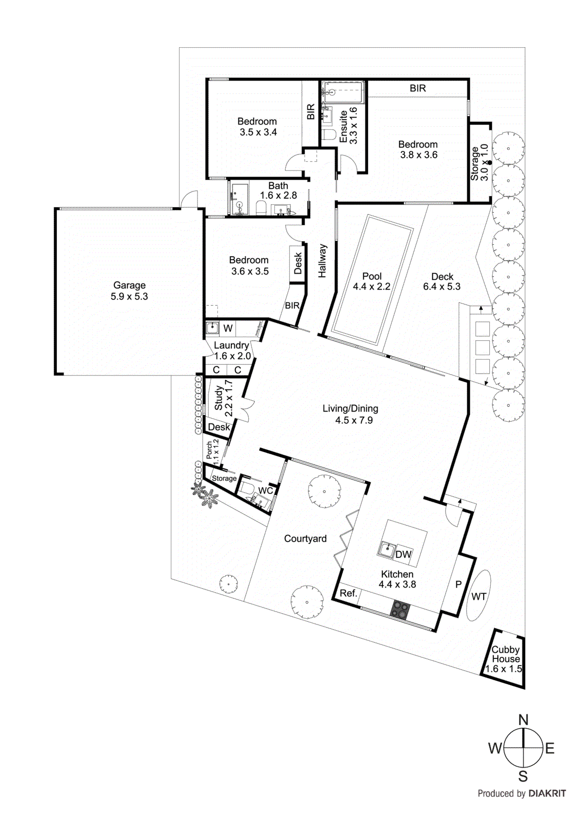 2/6 Wesley Court, Highett VIC 3190 - Floorplan
