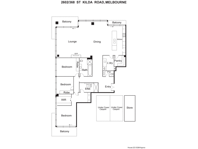 2602/368 St Kilda Road, MELBOURNE VIC 3000 - Floorplan