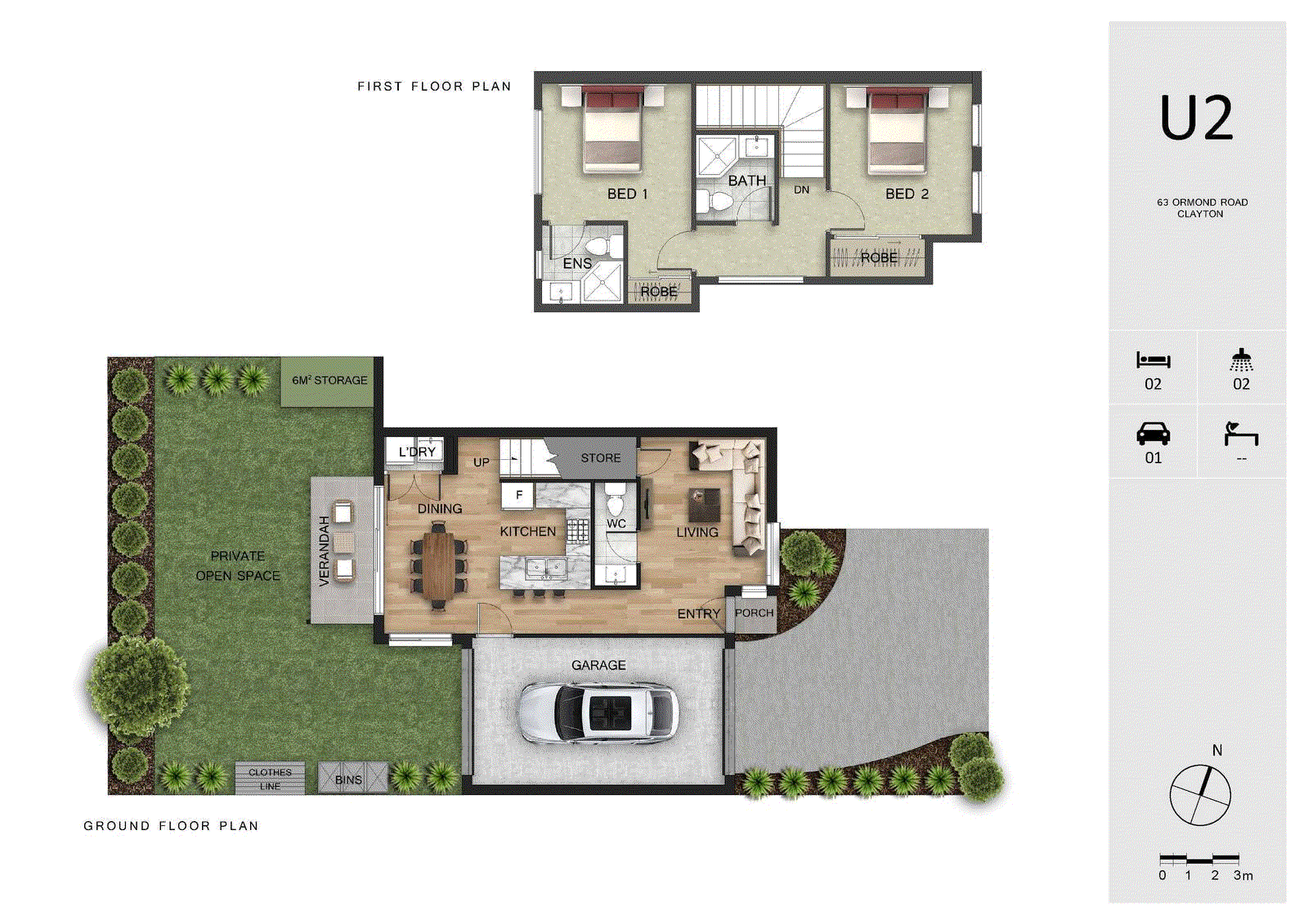 2/63 Ormond Road, Clayton VIC 3168 - Floorplan