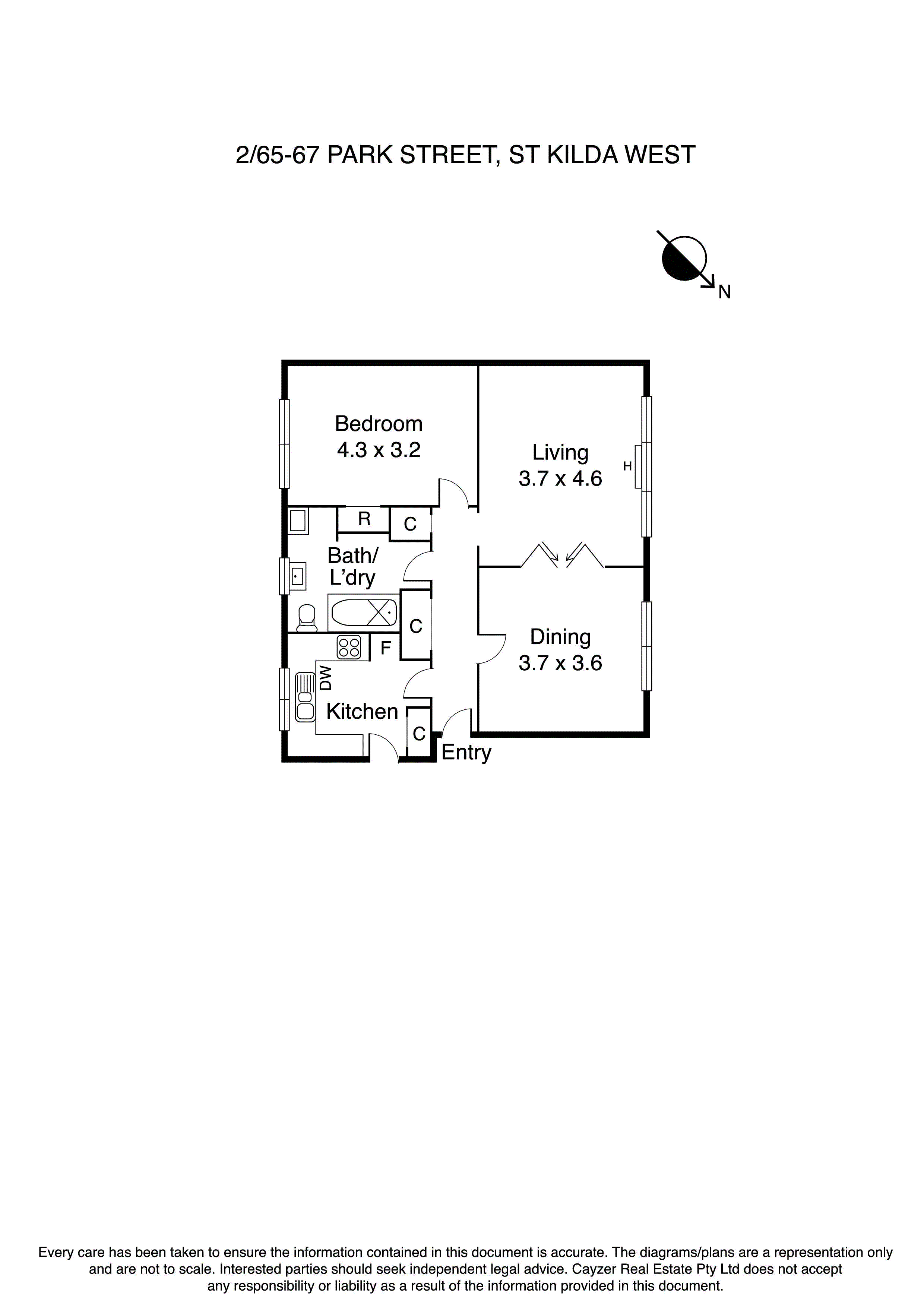 2/65-67 Park Street, ST KILDA WEST VIC 3182 - Floorplan