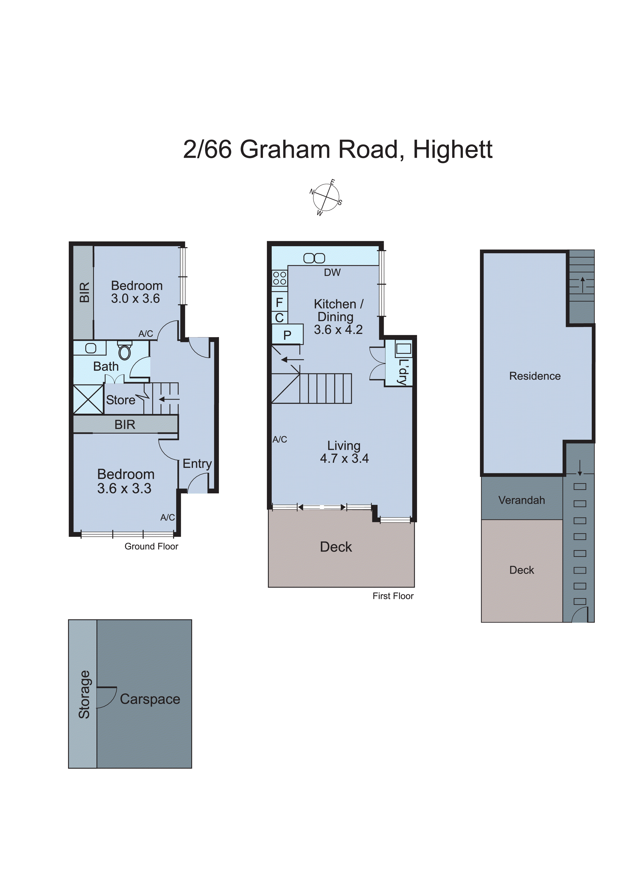 2/66 Graham Road, Highett VIC 3190 - Floorplan