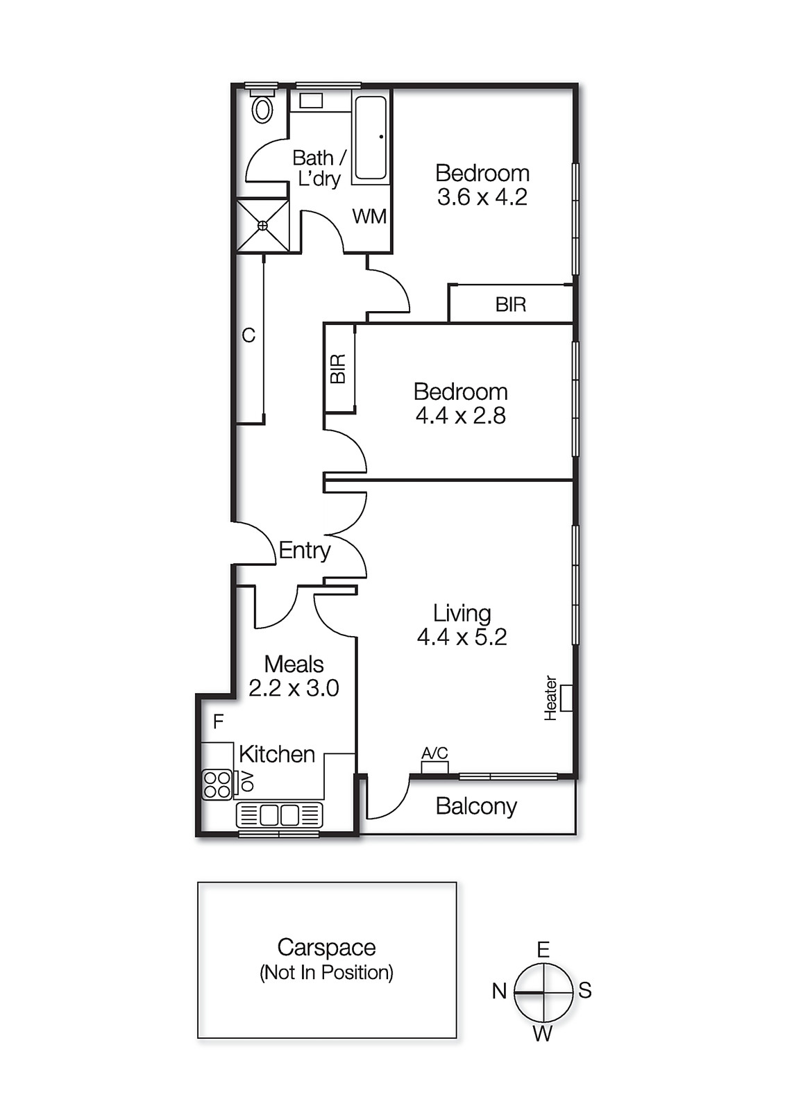 2/7 Rosedale Avenue, Glen Huntly VIC 3163 - Floorplan