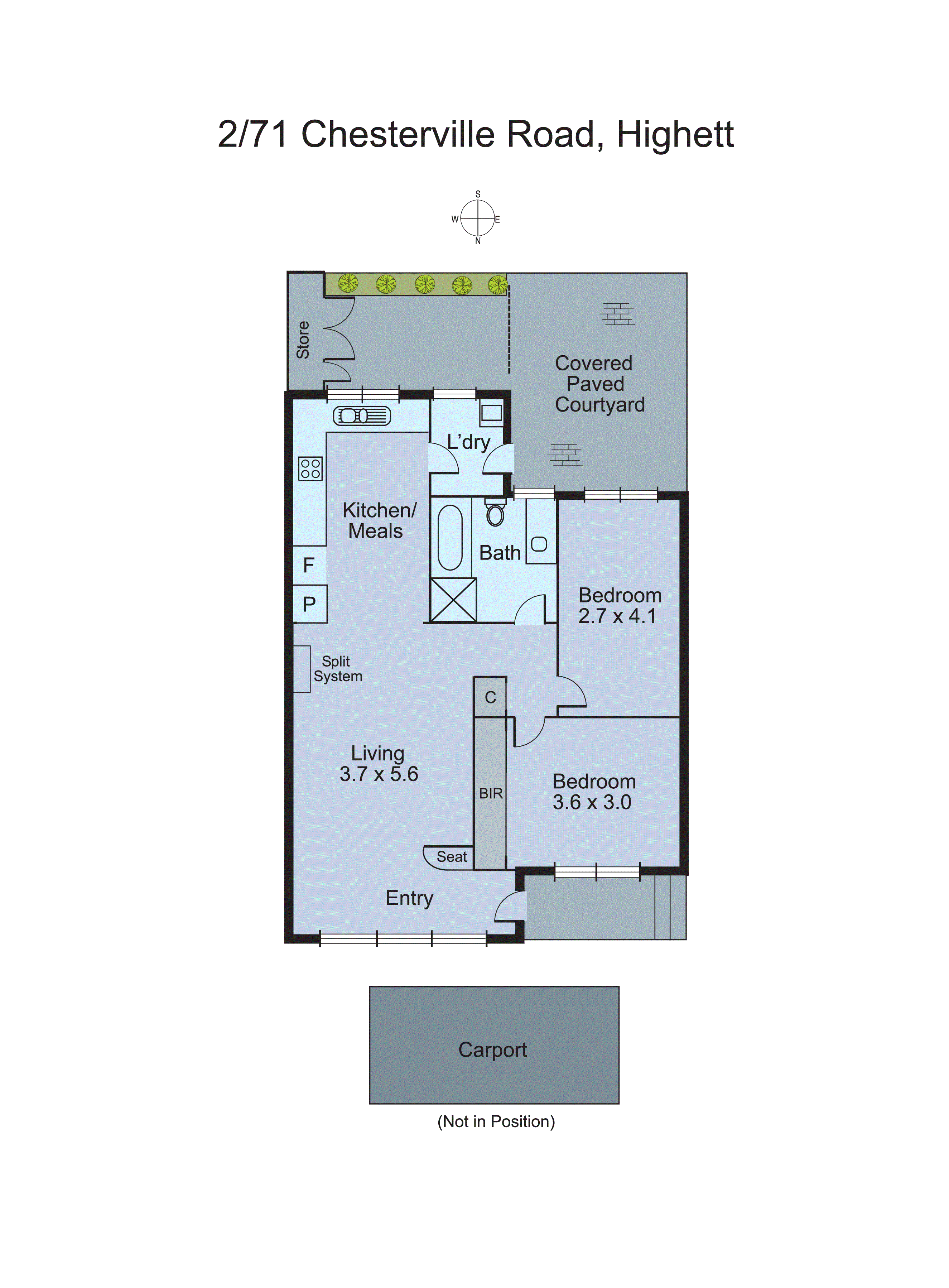 2/71 Chesterville Road, Highett VIC 3190 - Floorplan