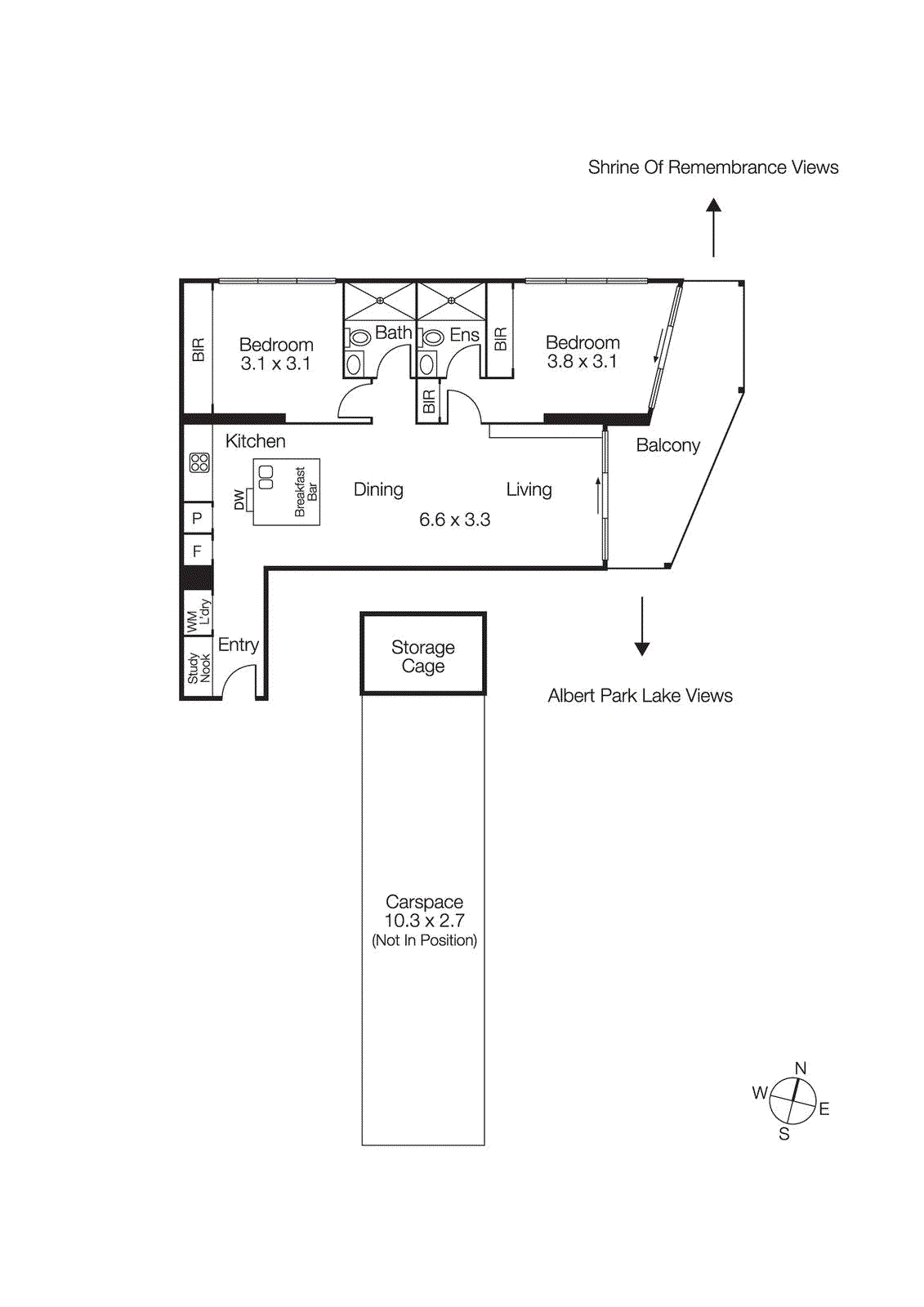 2710/50 Albert Road, South Melbourne VIC 3205 - Floorplan