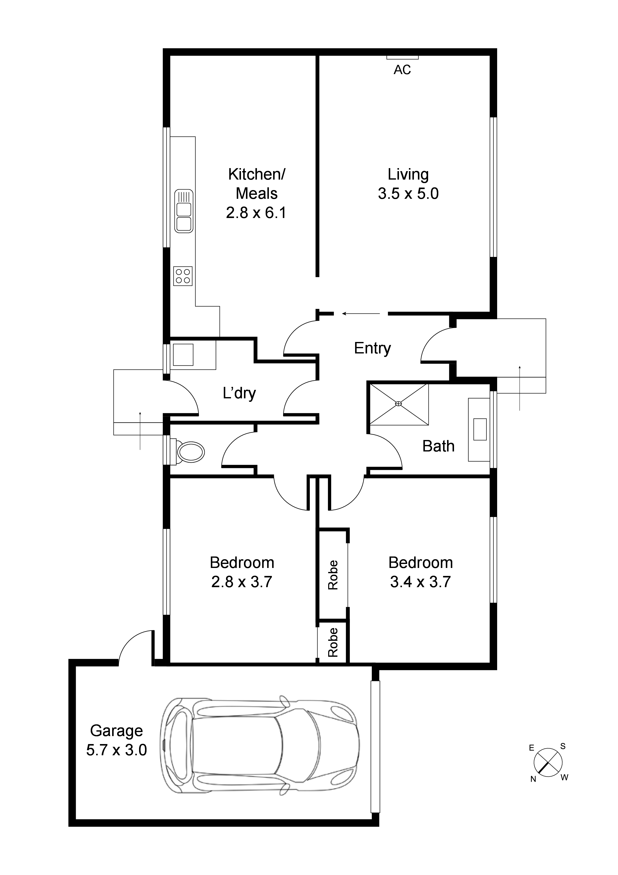 2/8 Burton Avenue, Clayton VIC 3168 - Floorplan