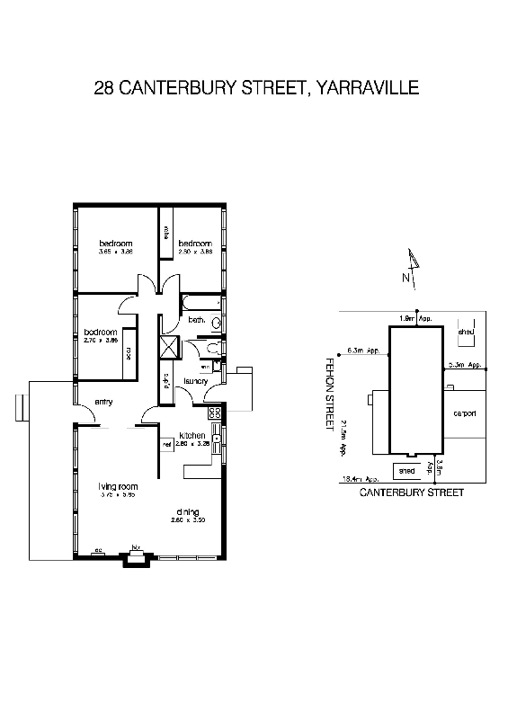 28 Canterbury Street, YARRAVILLE VIC 3013 - Floorplan