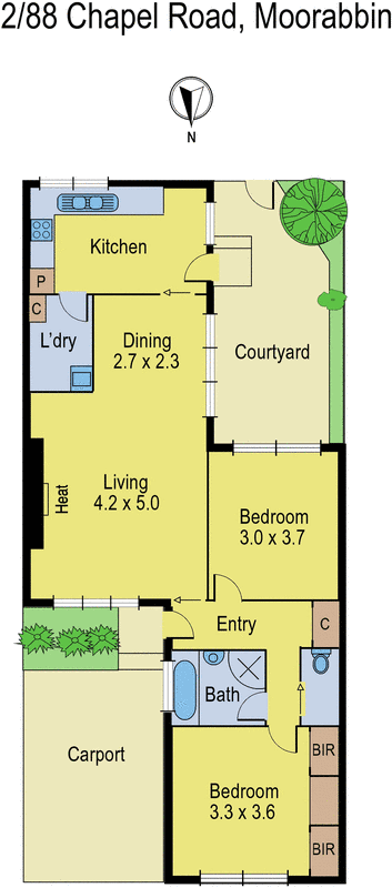 2/88 Chapel Road, Moorabbin VIC 3189 - Floorplan