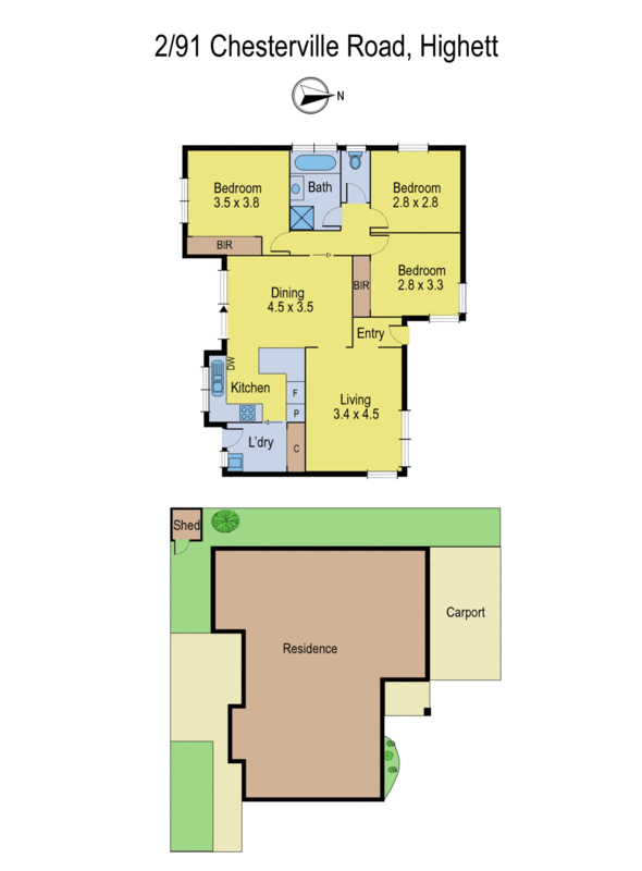 2/91 Chesterville Road, Highett VIC 3190 - Floorplan