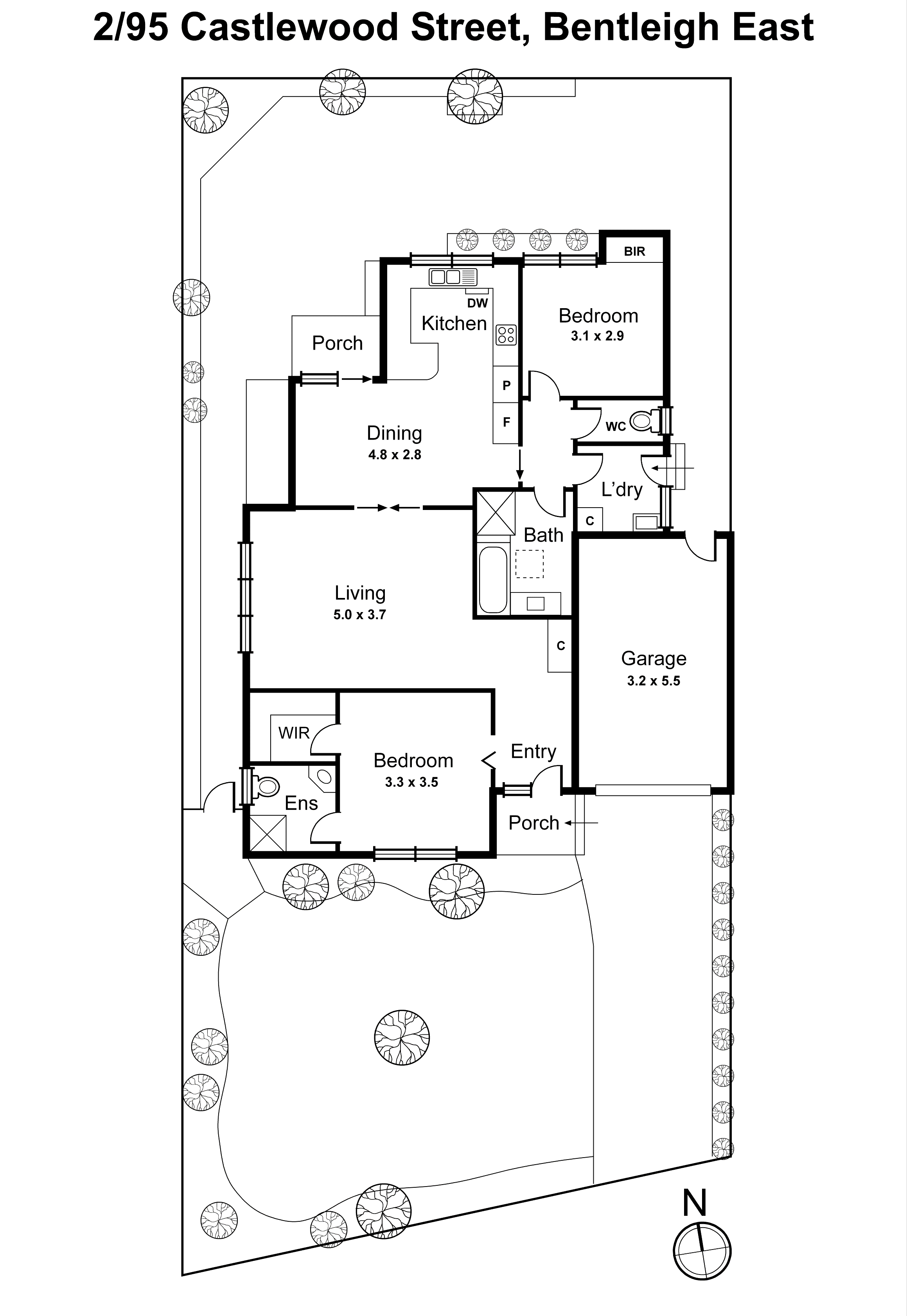 2/95 Castlewood Street, Bentleigh East VIC 3165 - Floorplan
