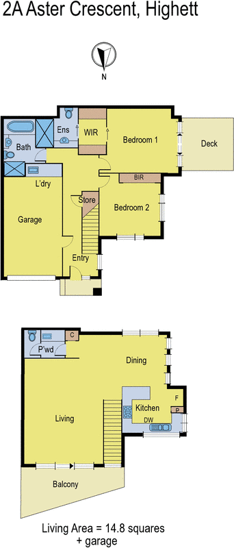 2A Aster Crescent, Highett VIC 3190 - Floorplan
