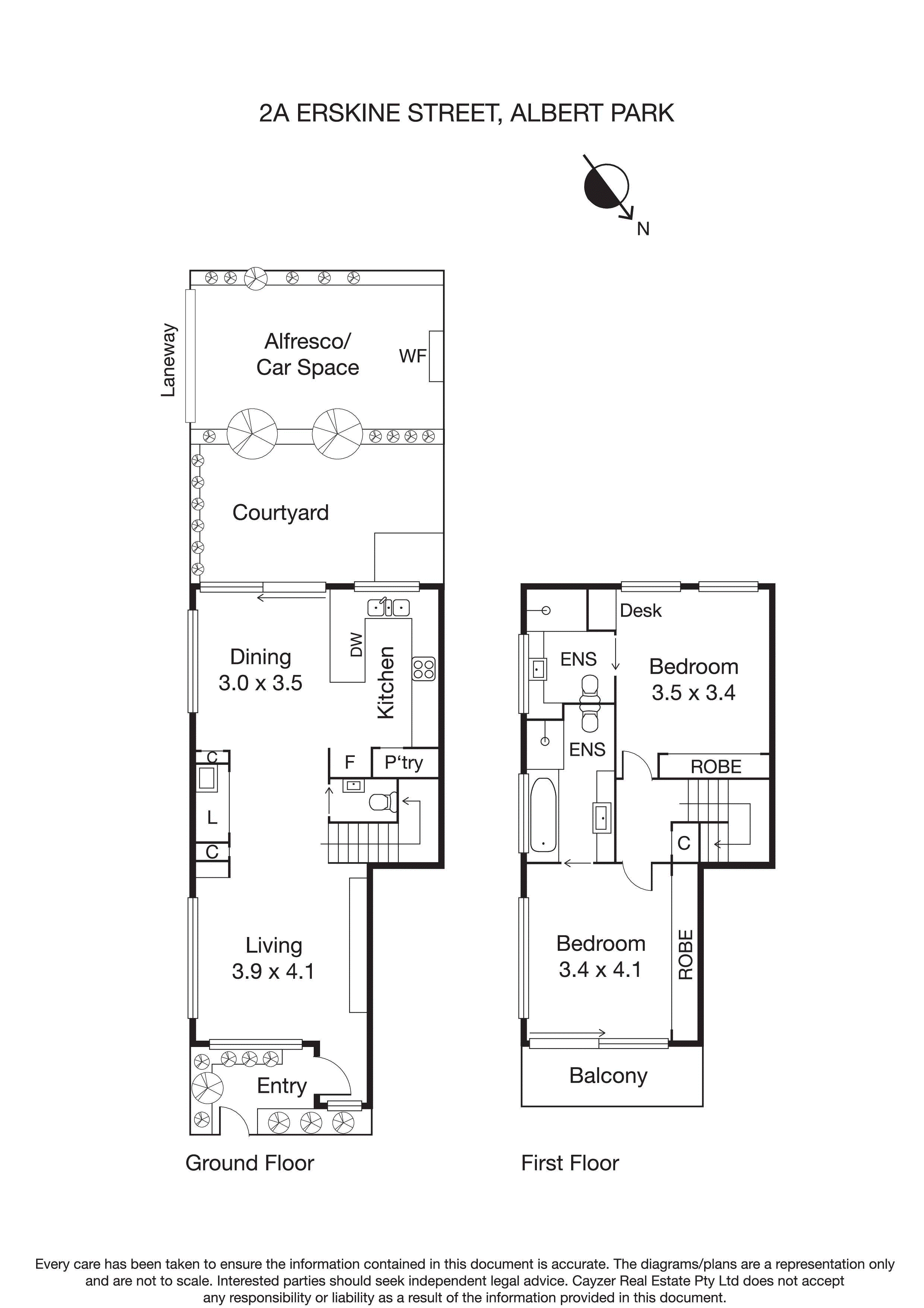 2A Erskine Street, ALBERT PARK VIC 3206 - Floorplan