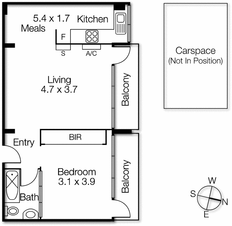 2E/12 Marine Parade, St Kilda VIC 3182 - Floorplan