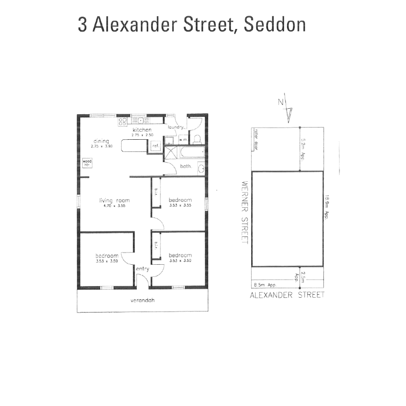 3 Alexander Street, SEDDON VIC 3011 - Floorplan