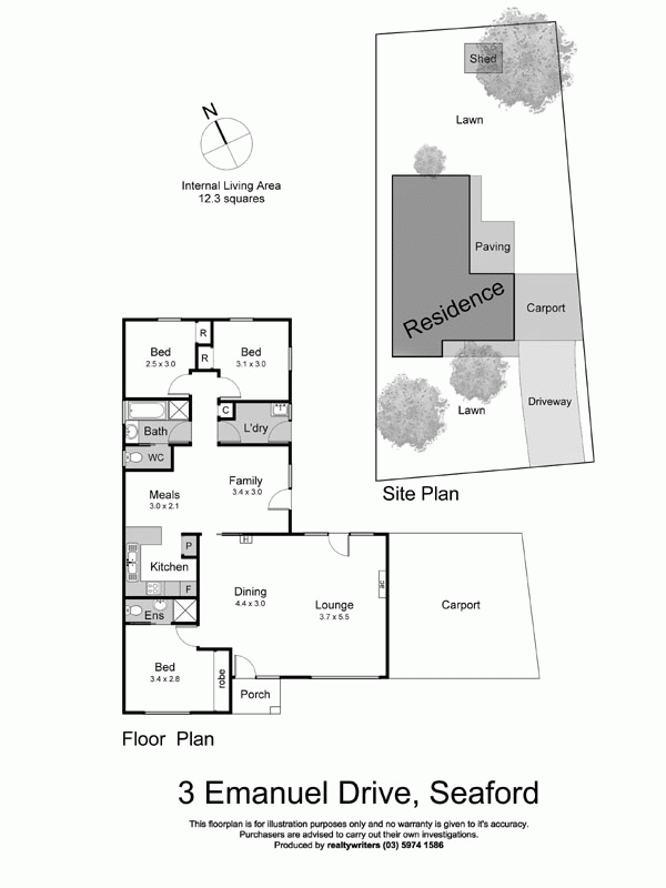 3 Emanuel Drive, SEAFORD VIC 3198 - Floorplan