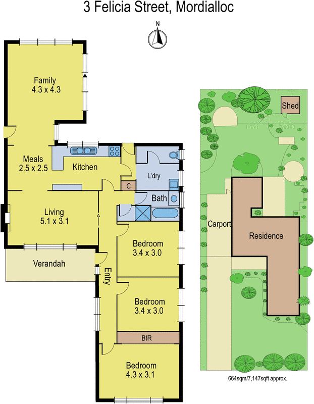 3 Felicia Street, Mordialloc VIC 3195 - Floorplan