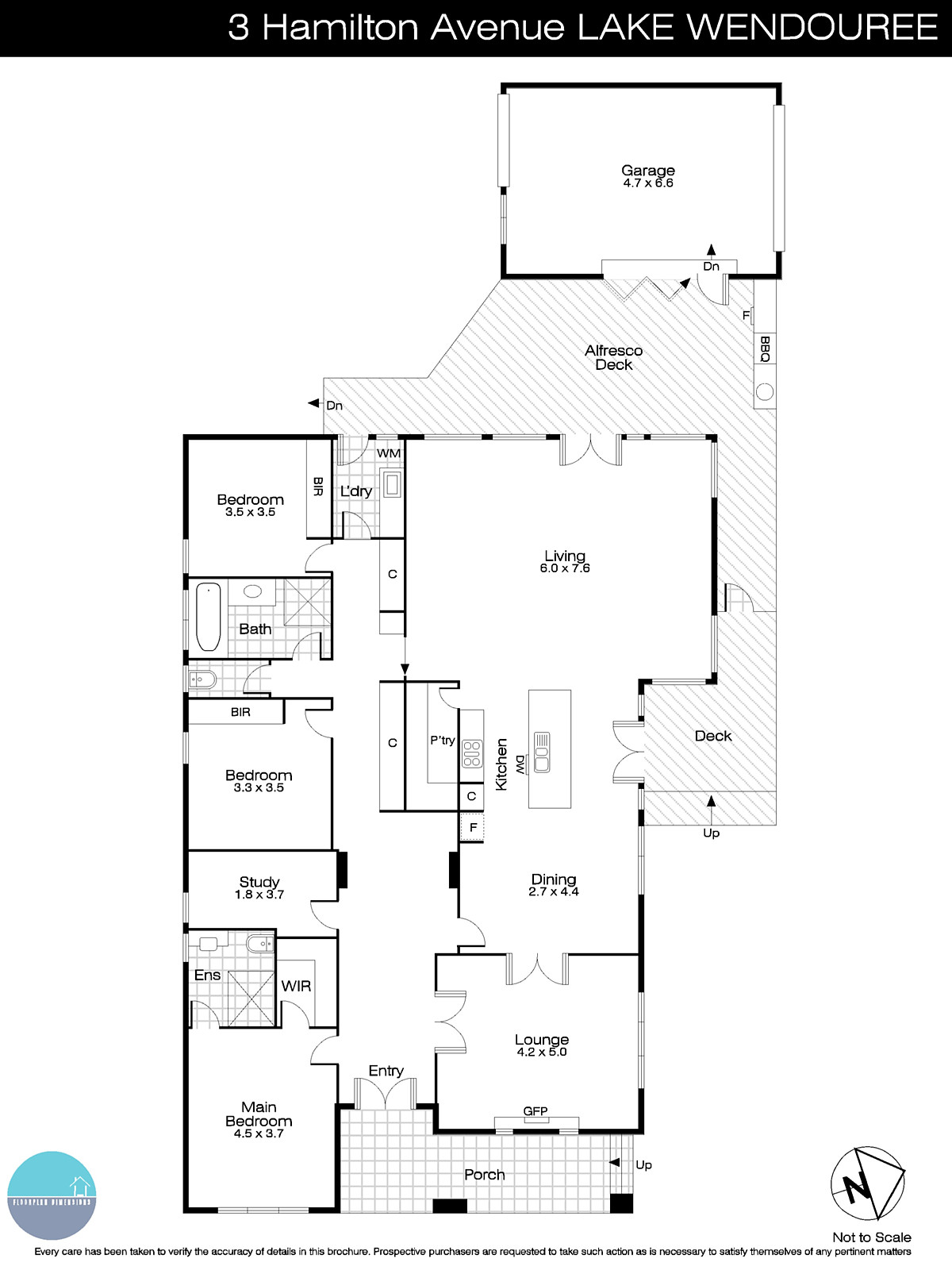 3 Hamilton Avenue, Lake Wendouree VIC 3350 - Floorplan