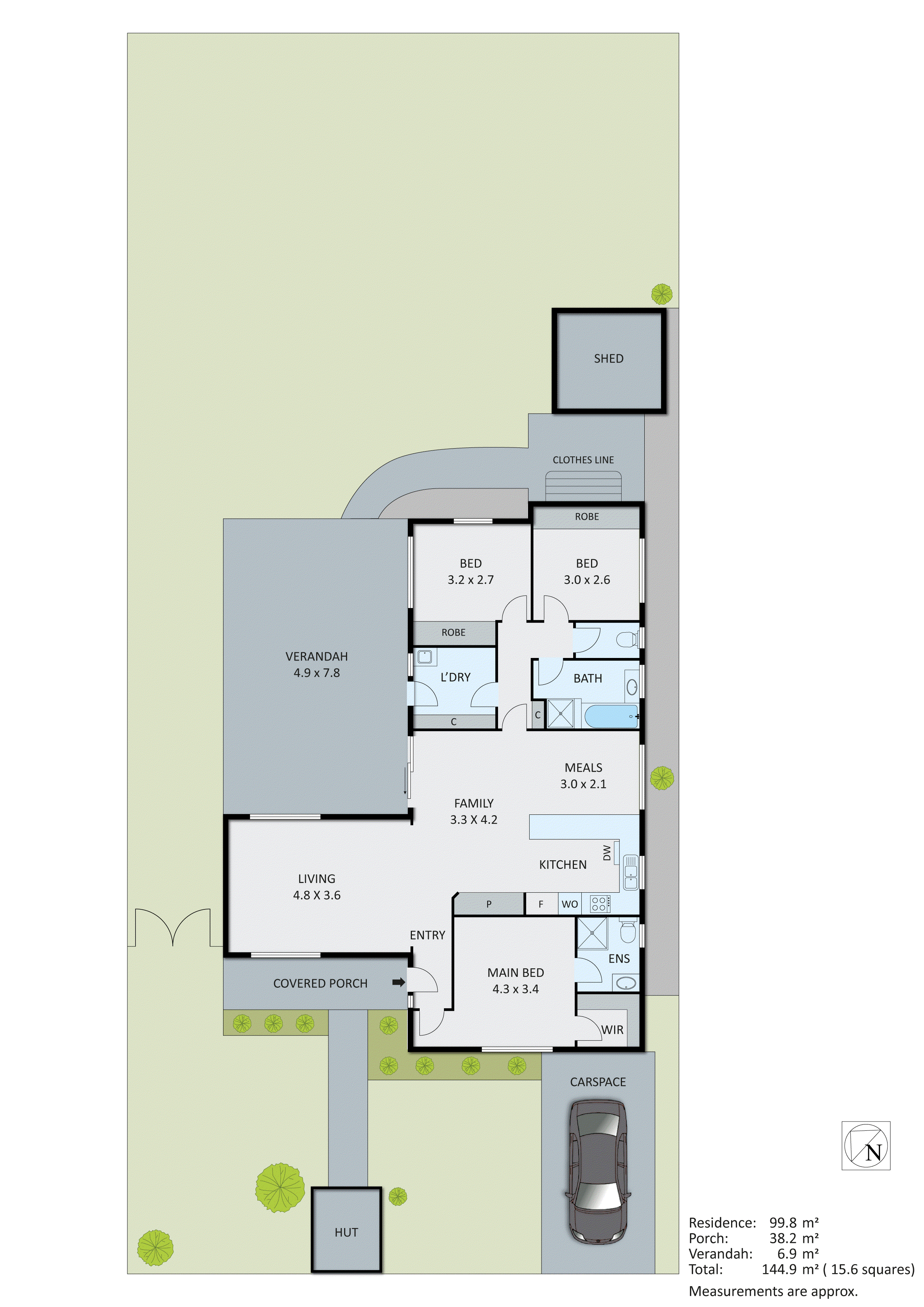 3 Jude Court, Aspendale Gardens VIC 3195 - Floorplan