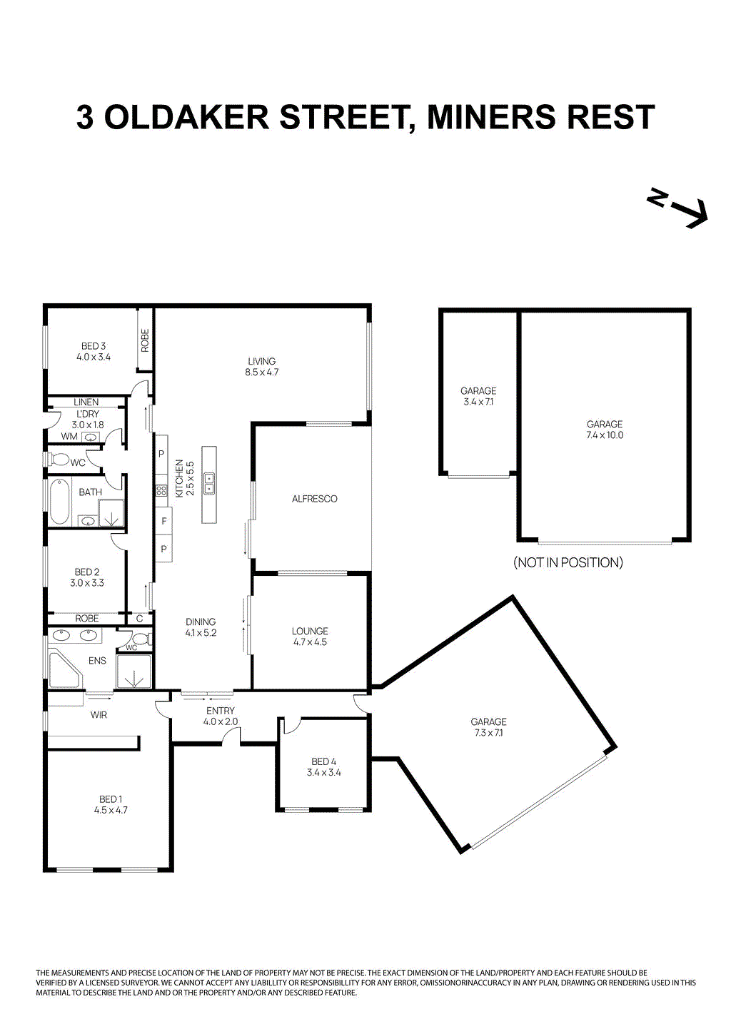3 Oldaker Court, Miners Rest VIC 3352 - Floorplan