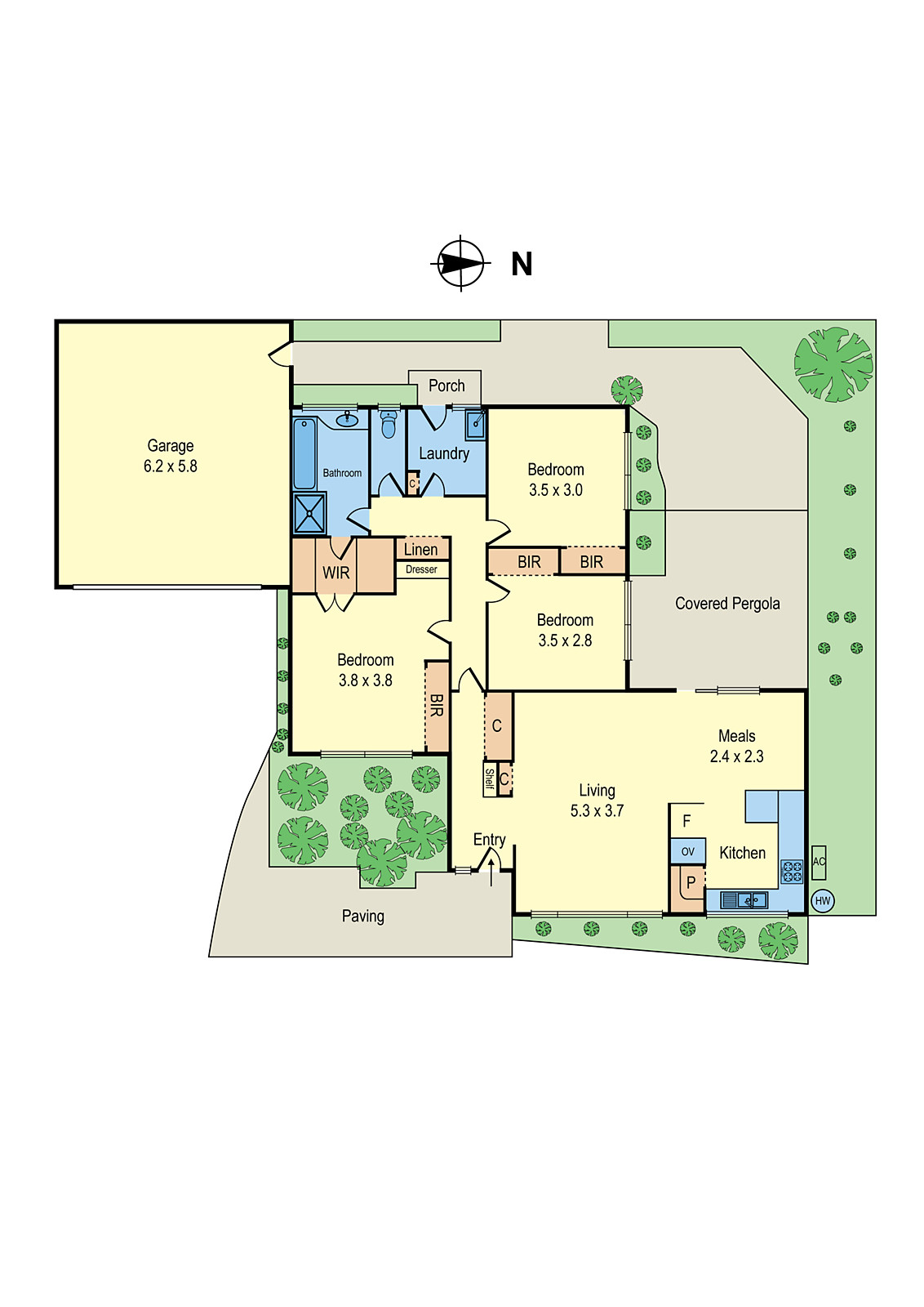 3 Pinewood Mews, Cheltenham VIC 3192 - Floorplan