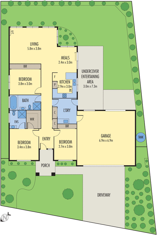 3 Resolute Drive, Waurn Ponds VIC 3216 - Floorplan