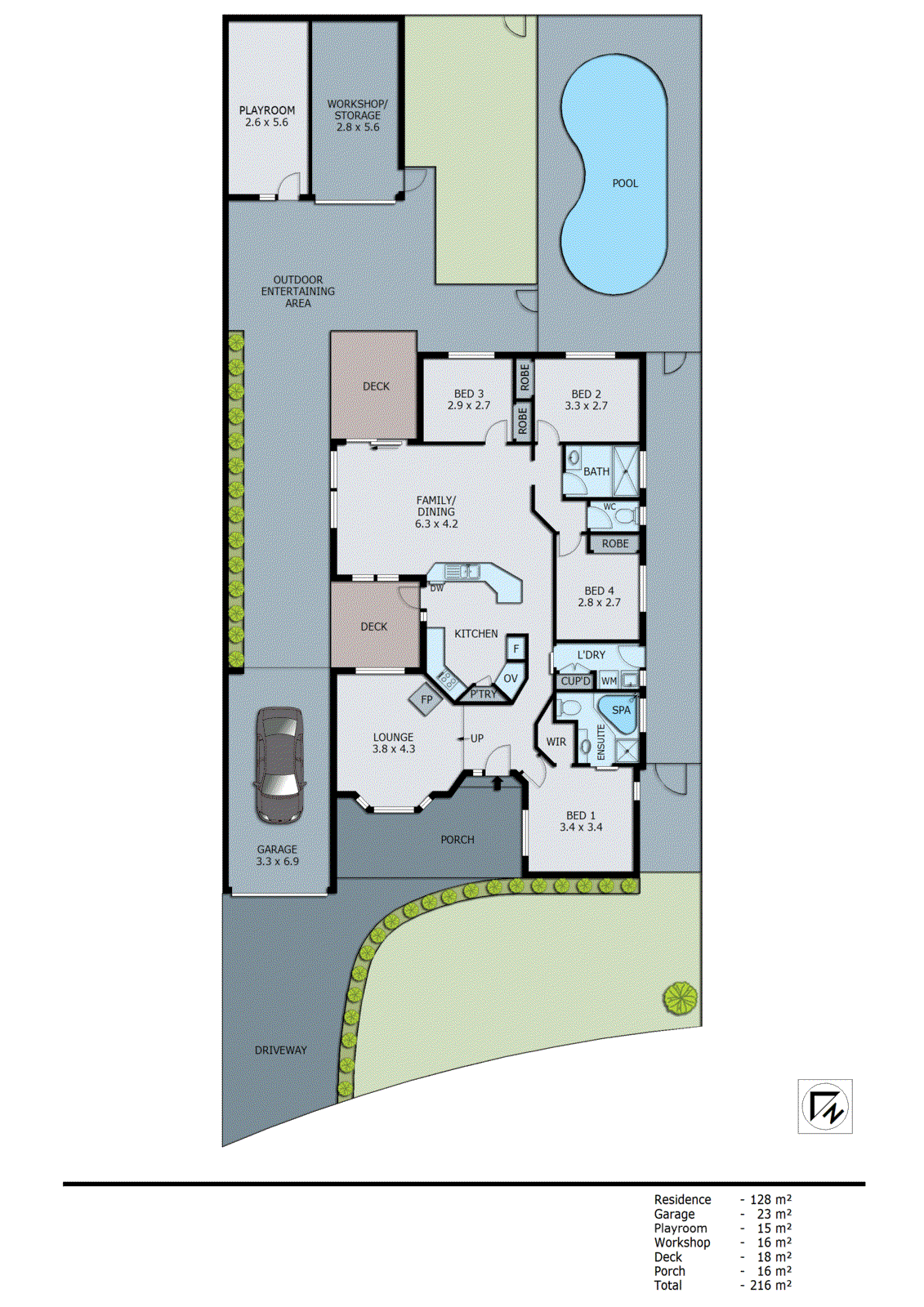 3 Rochelle Court, Aspendale Gardens VIC 3195 - Floorplan