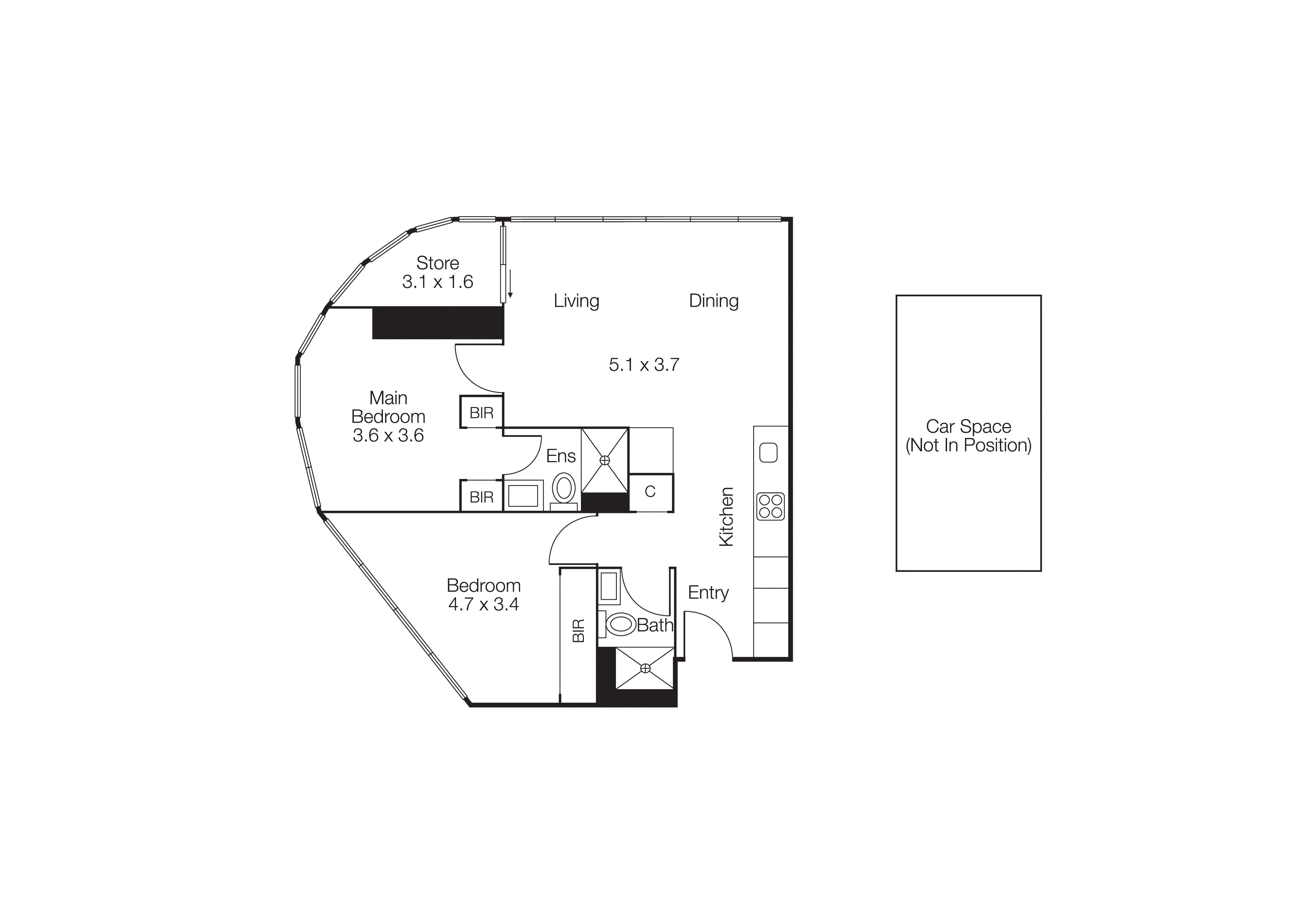 3003/105-107 Clarendon Street, Southbank VIC 3006 - Floorplan
