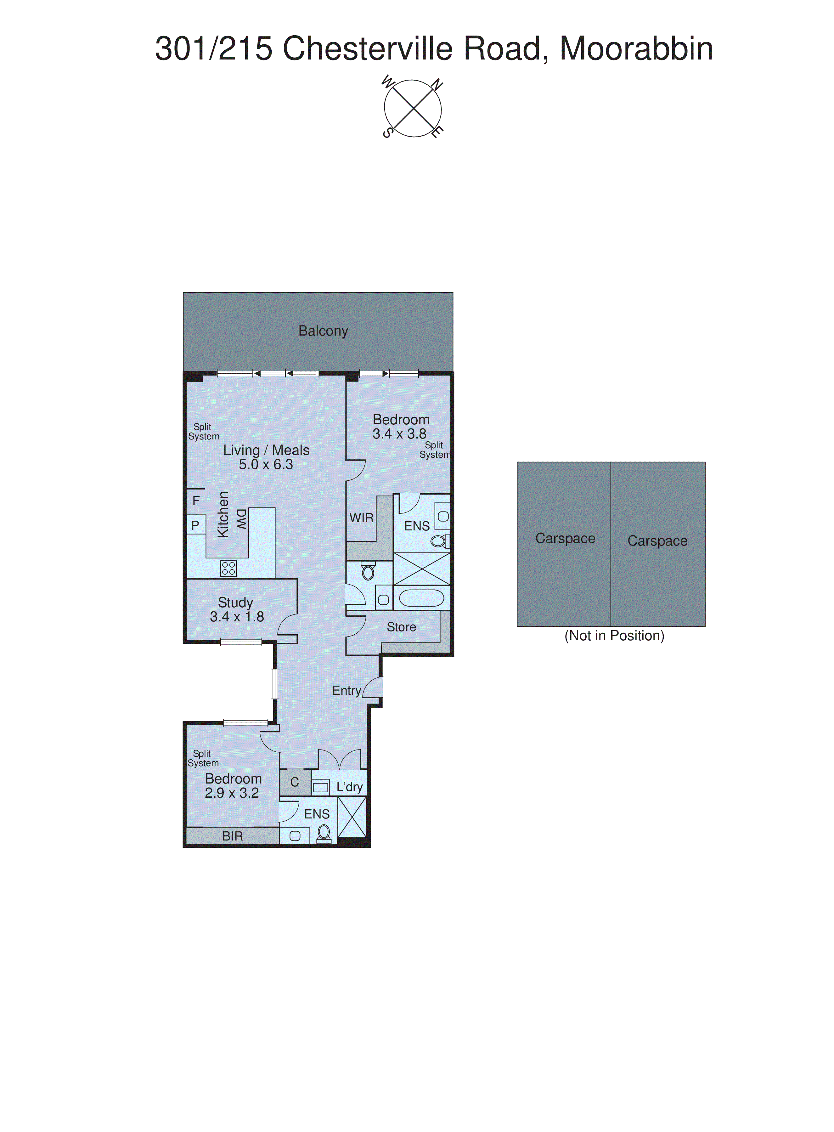 301/215 Chesterville Road, Moorabbin VIC 3189 - Floorplan