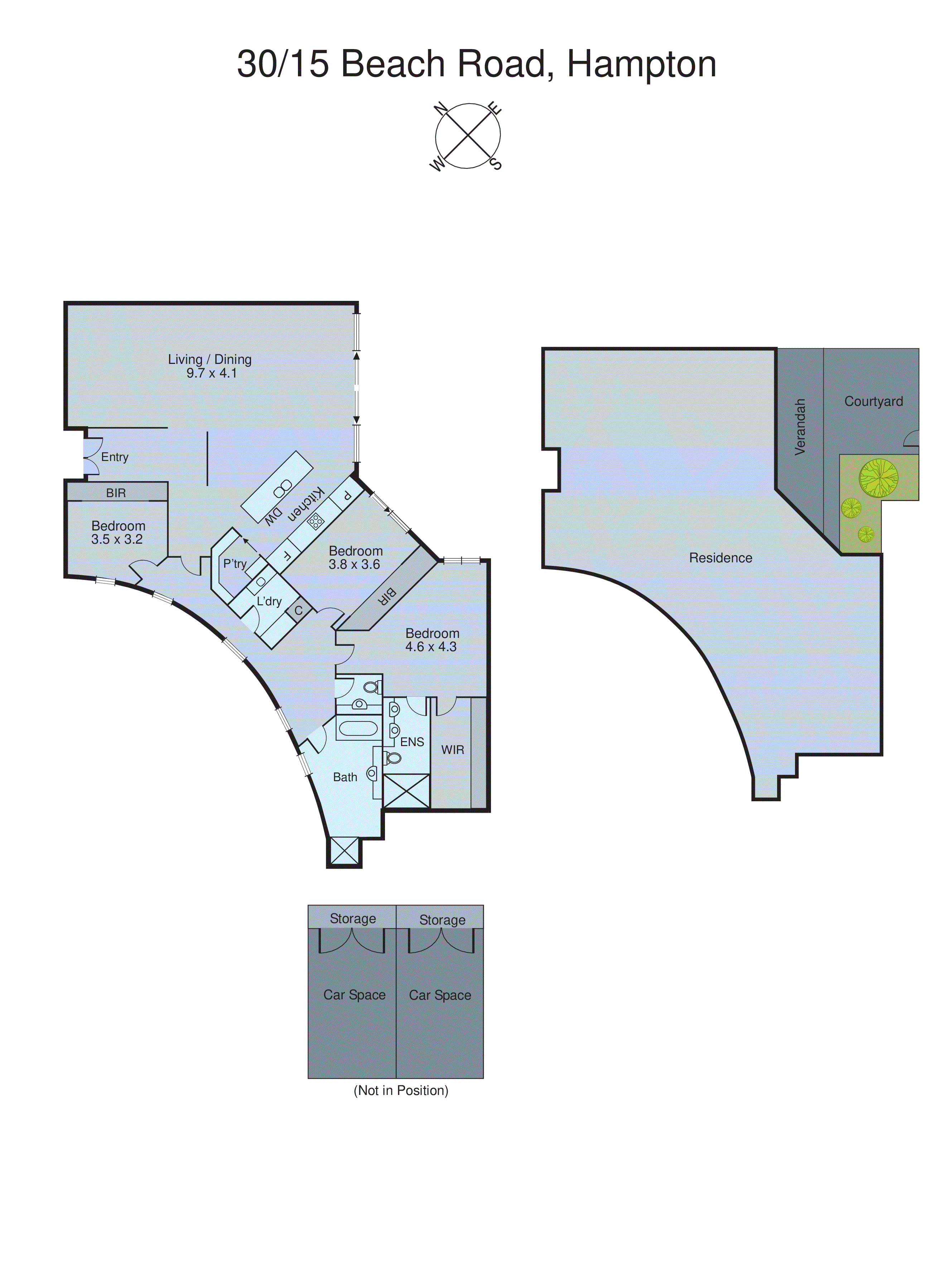 30/15 Beach Road, Hampton VIC 3188 - Floorplan