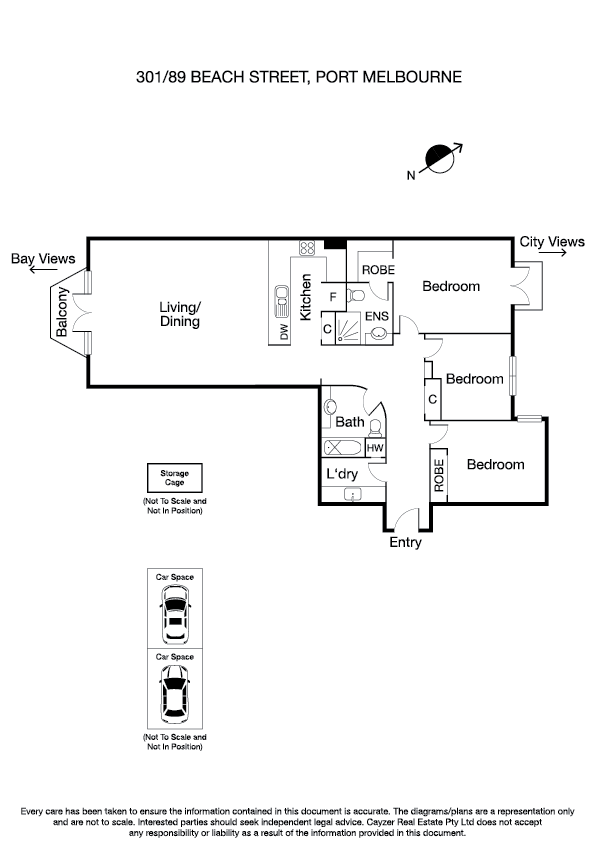 301/89 Beach Street, PORT MELBOURNE VIC 3207 - Floorplan