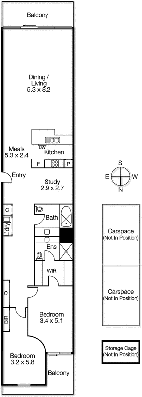 301D/134 Rouse Street, Port Melbourne VIC 3207 - Floorplan