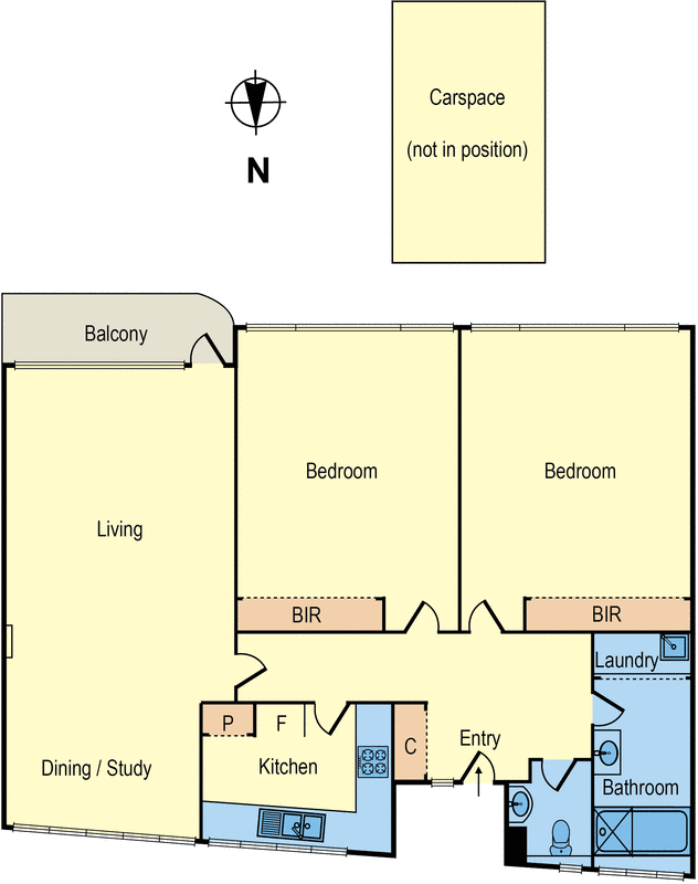 302/34 Queens Road, Melbourne VIC 3000 - Floorplan