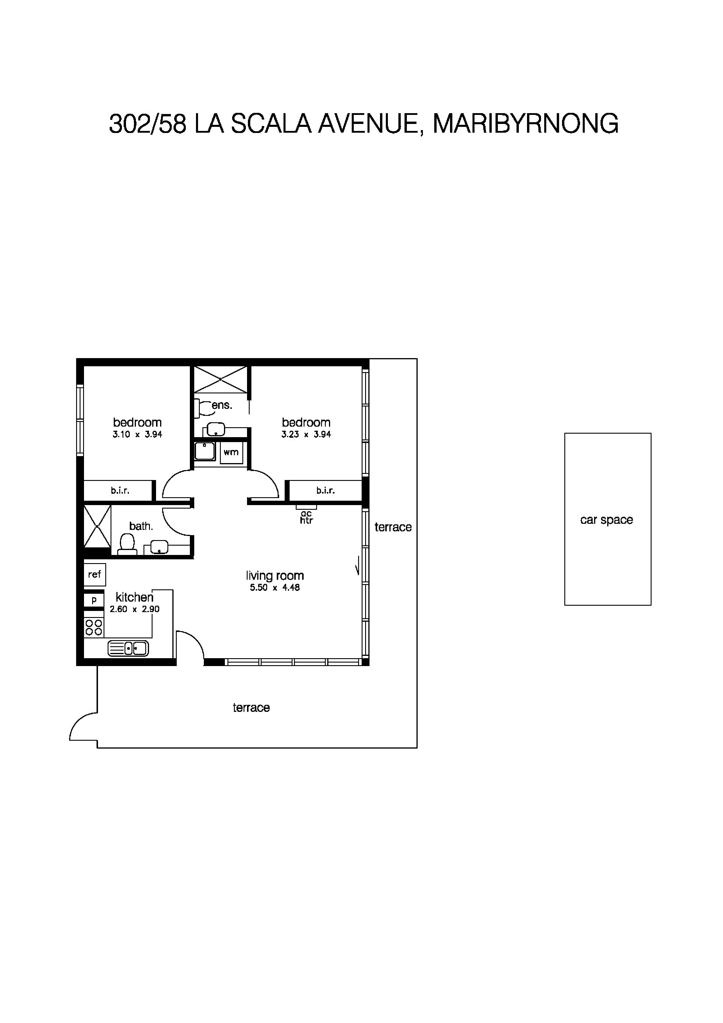302/58 La Scala Avenue, MARIBYRNONG VIC 3032 - Floorplan