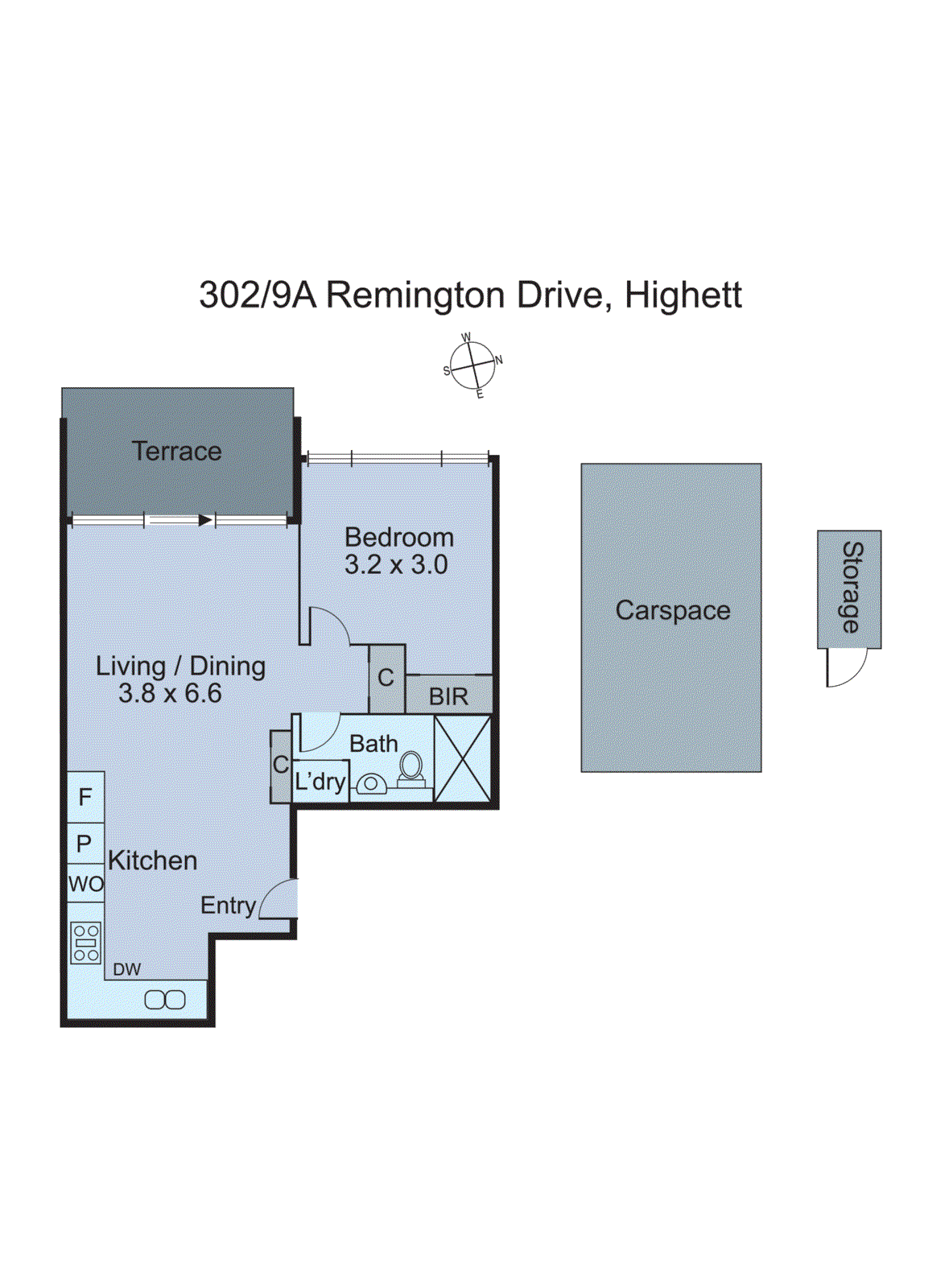 302/9A Remington Drive, Highett VIC 3190 - Floorplan