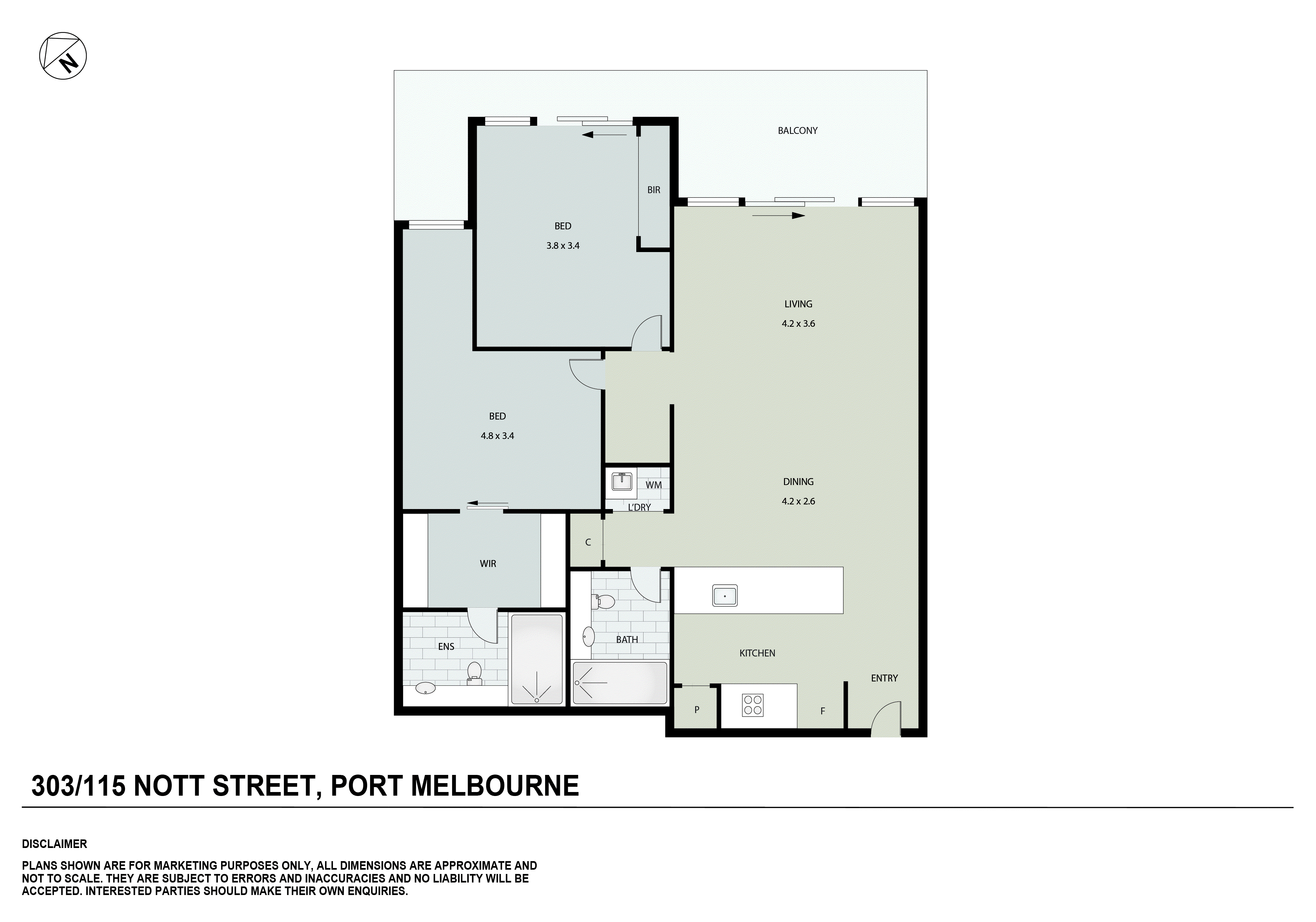 303/115 Nott Street, Port Melbourne VIC 3207 - Floorplan