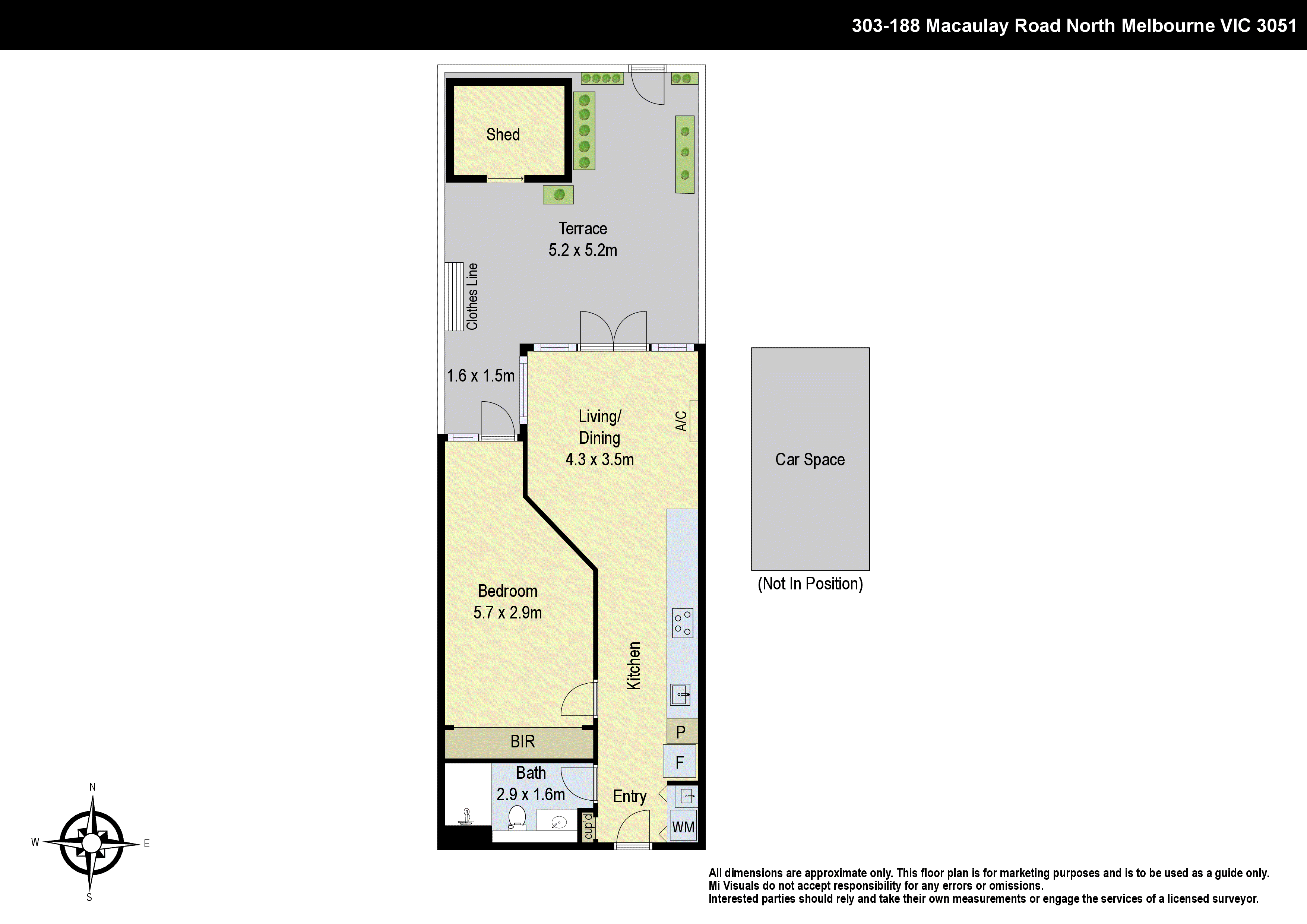 303/188 Macaulay Road, North Melbourne VIC 3051 - Floorplan