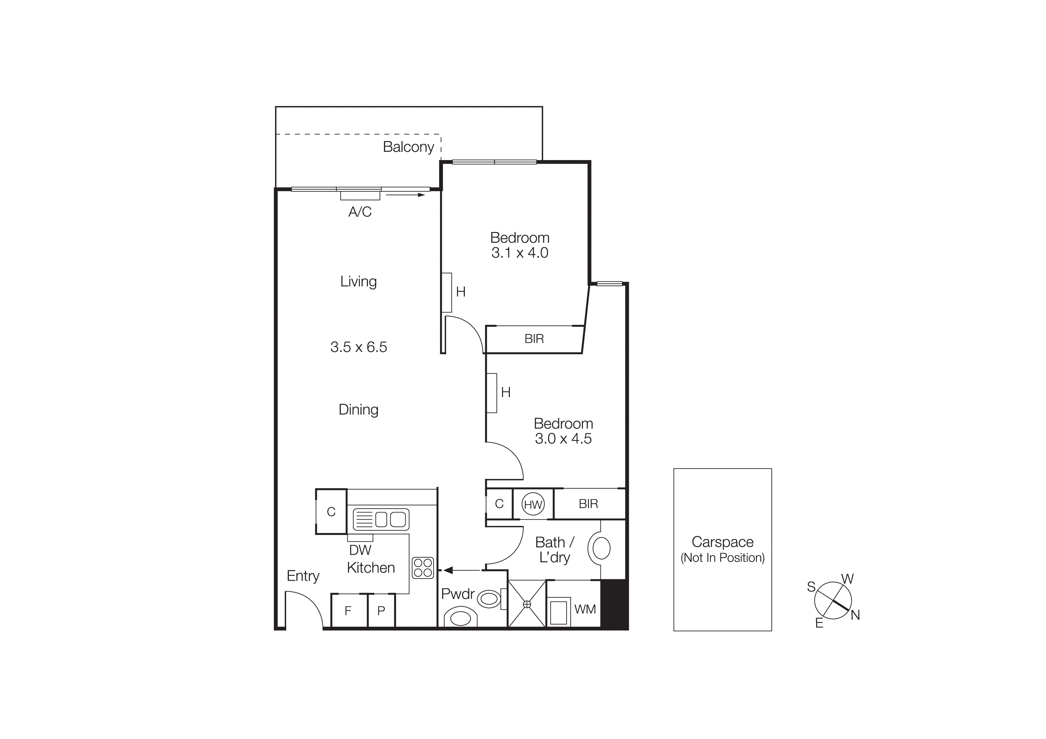 303/242 Glen Huntly Road, Elsternwick VIC 3185 - Floorplan