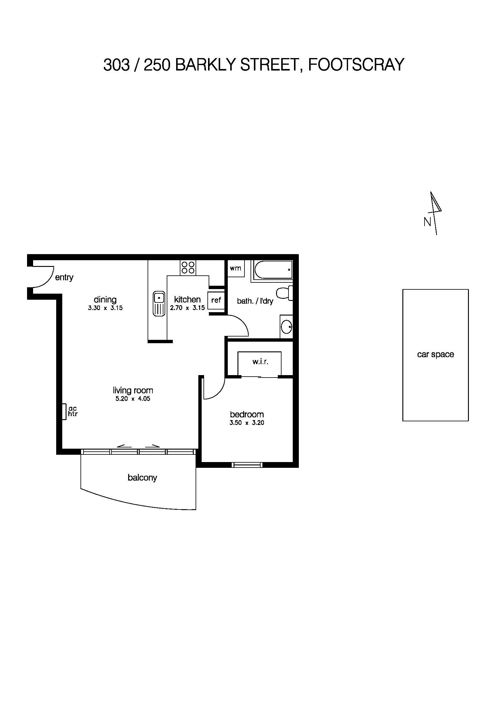 303/250 Barkly Street, FOOTSCRAY VIC 3011 - Floorplan