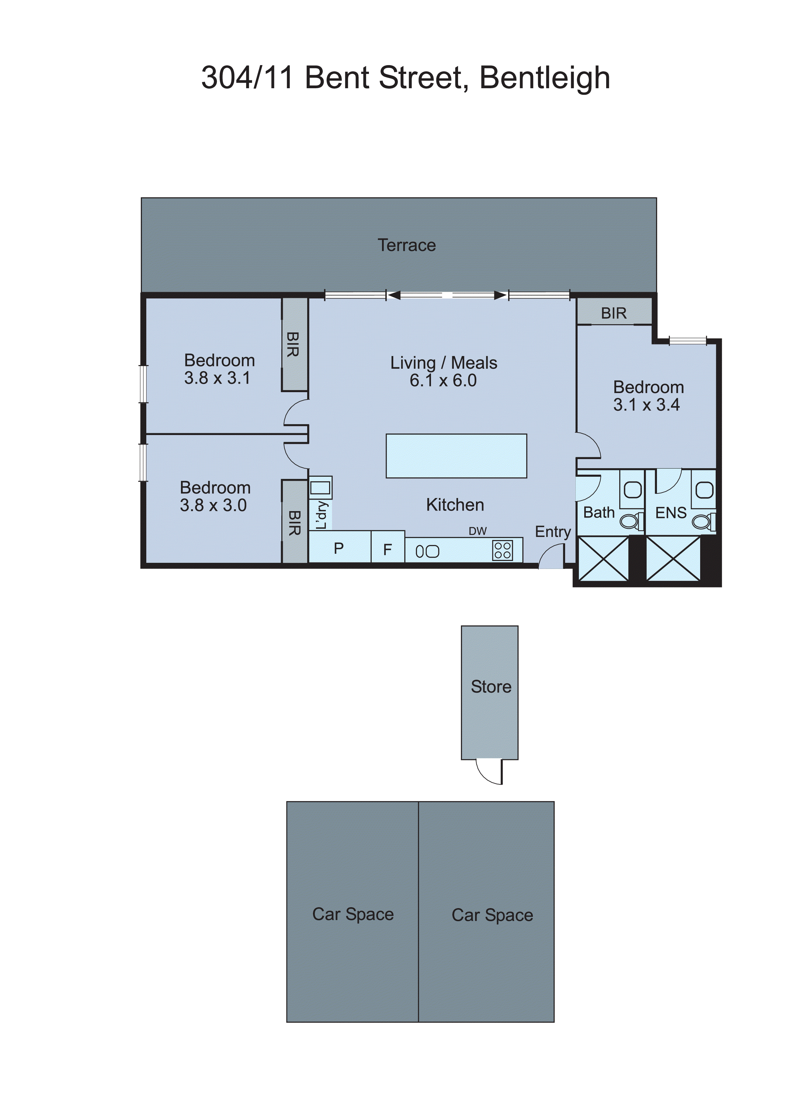 304/11 Bent Street, Bentleigh VIC 3204 - Floorplan