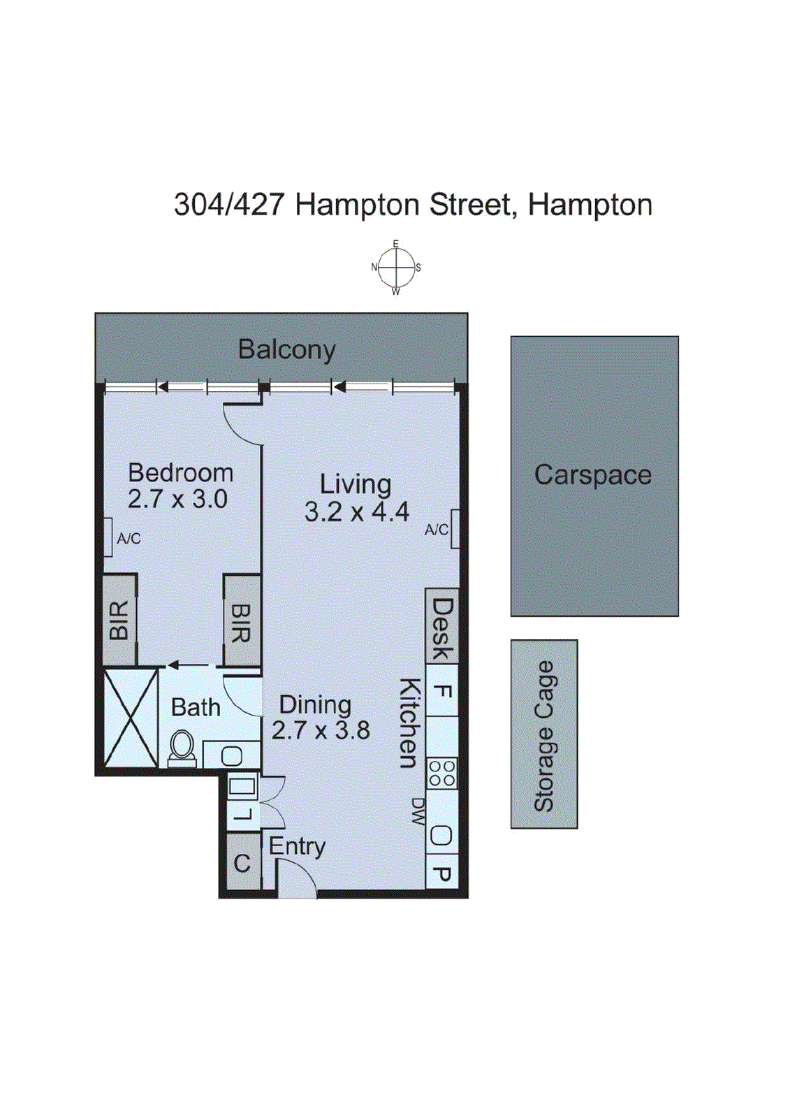 304/427 Hampton Street, Hampton VIC 3188 - Floorplan