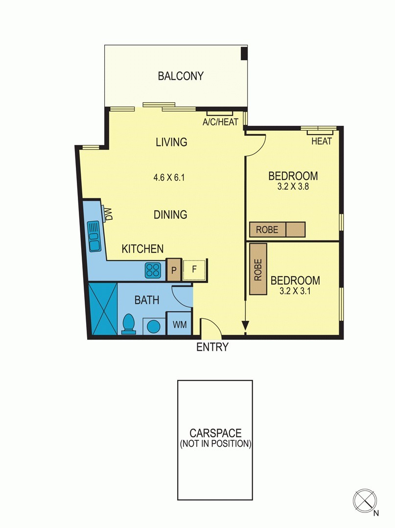 304/5 Greeves Street, ST KILDA VIC 3182 - Floorplan