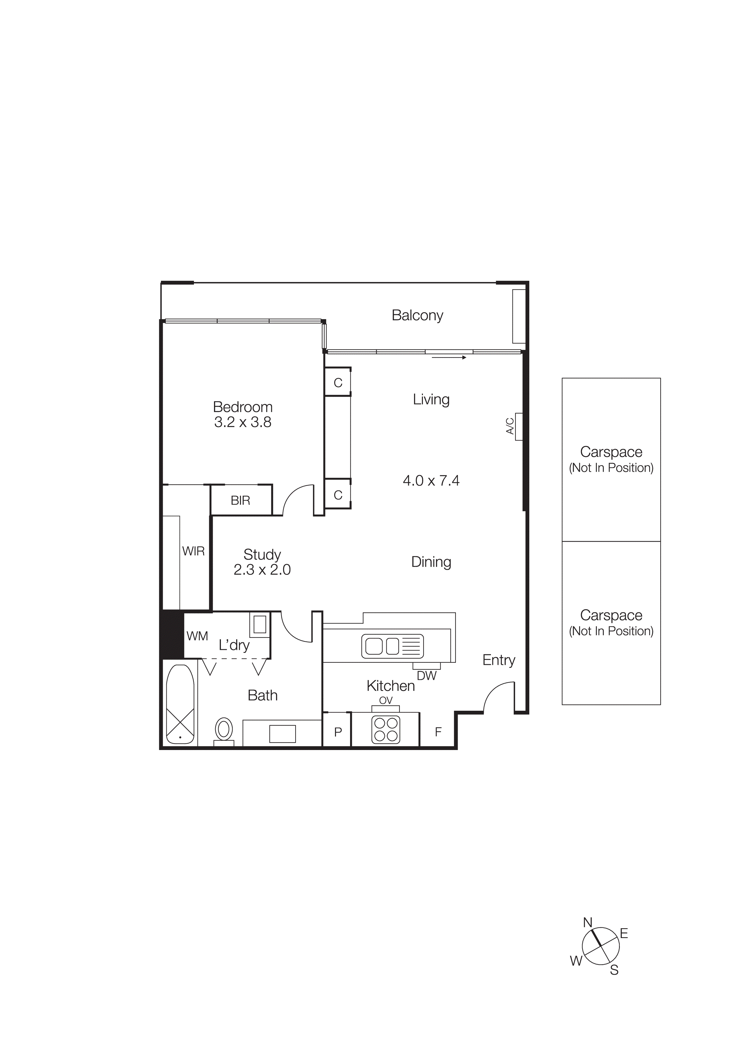 304G/93 Dow Street, Port Melbourne VIC 3207 - Floorplan