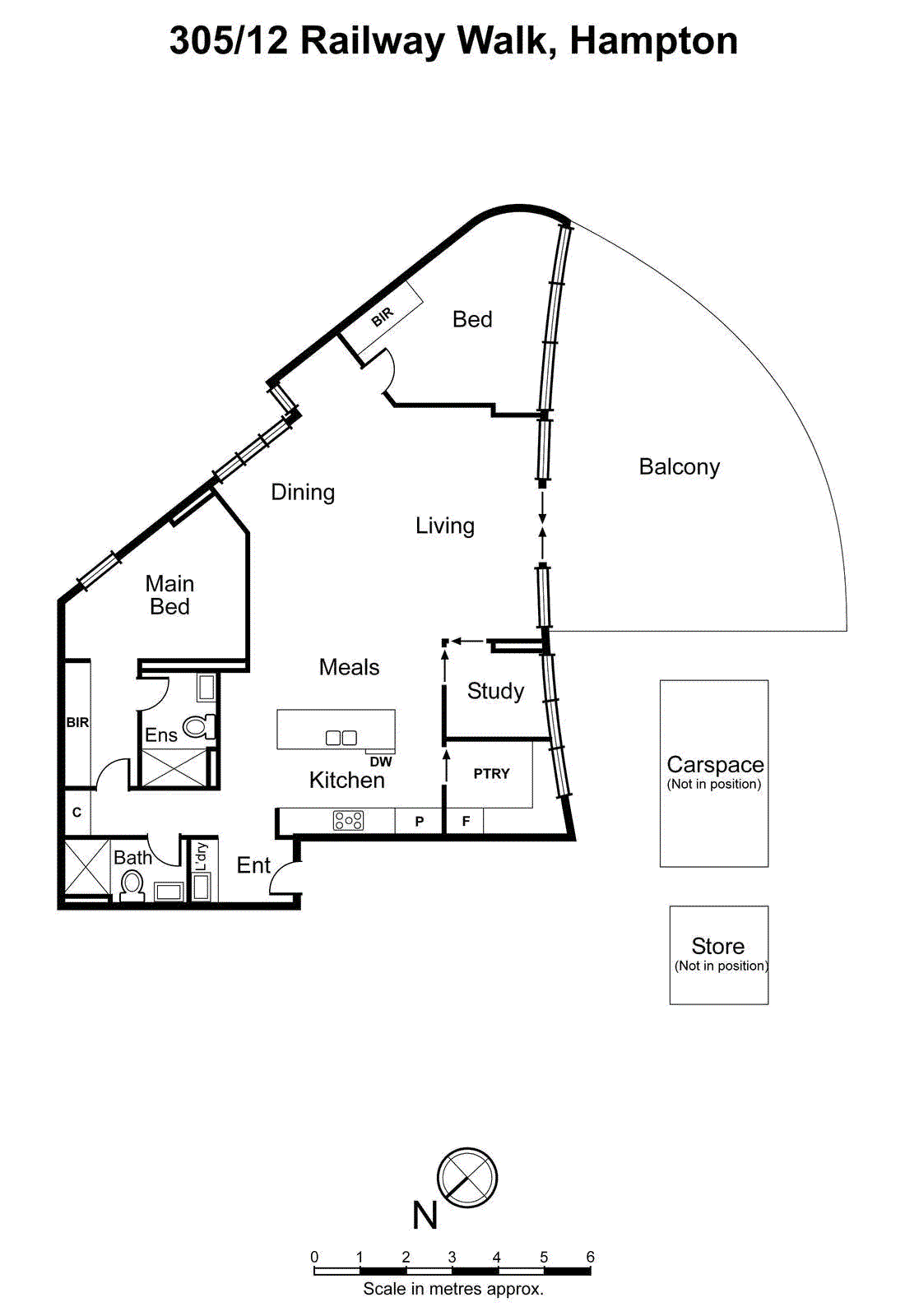 305/12 Railway Walk North, Hampton VIC 3188 - Floorplan