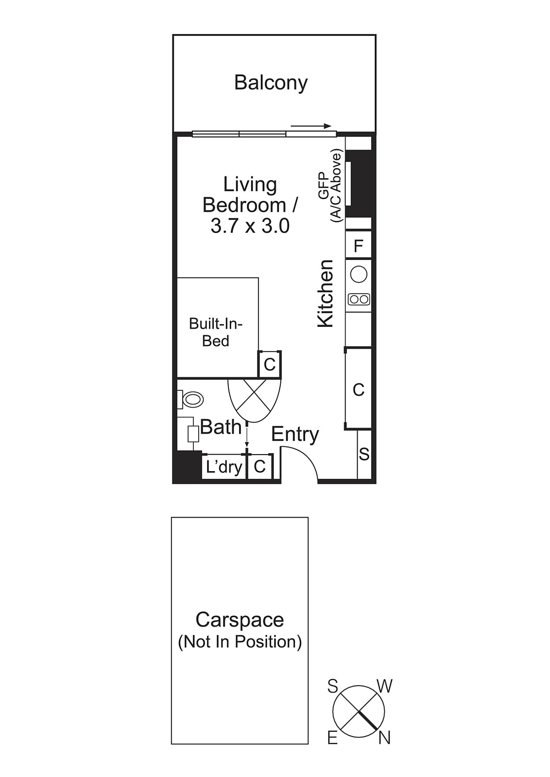 306/153B High Street, Prahran VIC 3181 - Floorplan