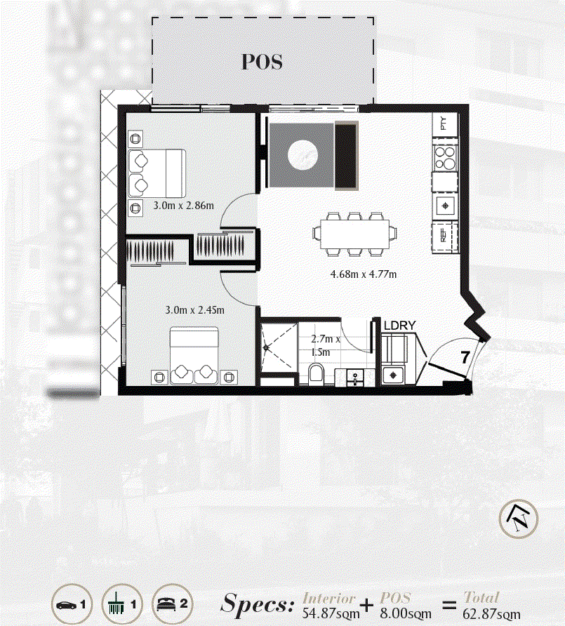 307/16 Dalgety Street, Oakleigh VIC 3166 - Floorplan