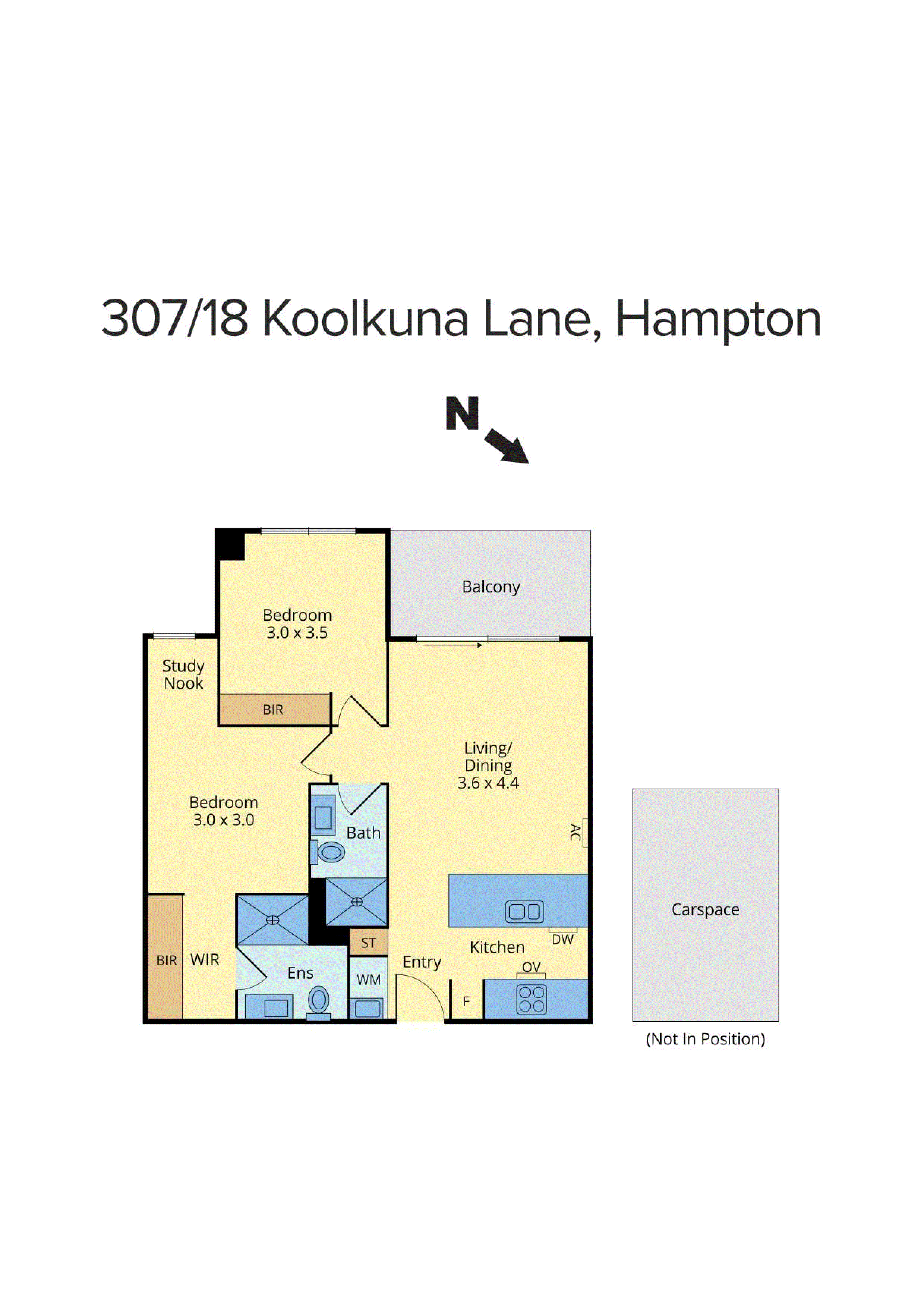 307/18 Koolkuna Lane, Hampton VIC 3188 - Floorplan