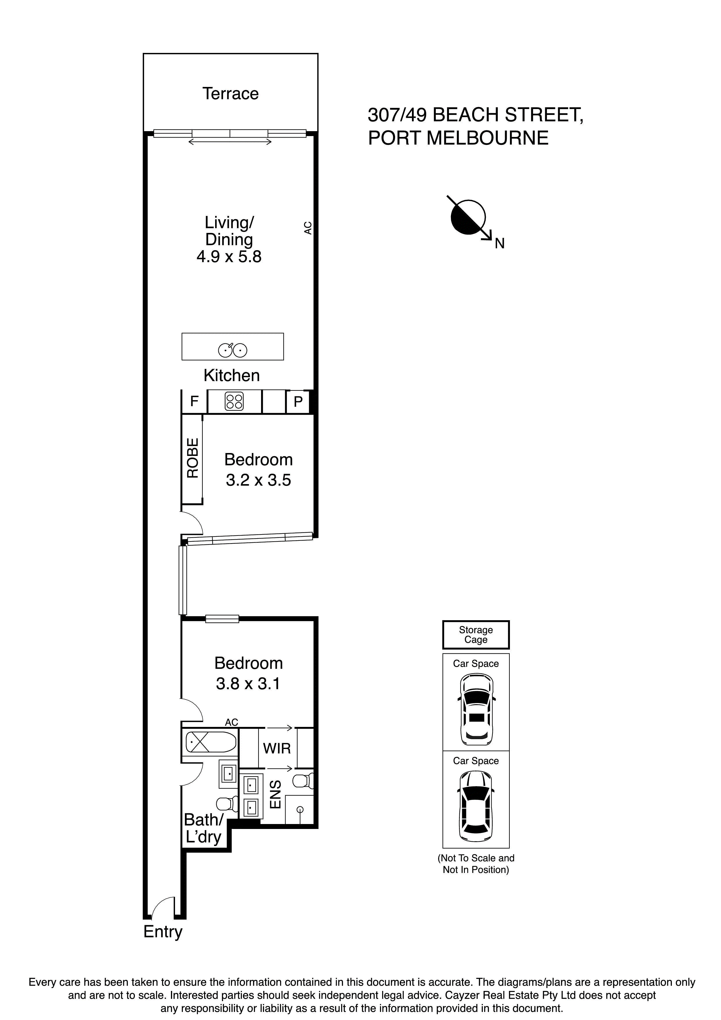 307/49 Beach Street, PORT MELBOURNE VIC 3207 - Floorplan